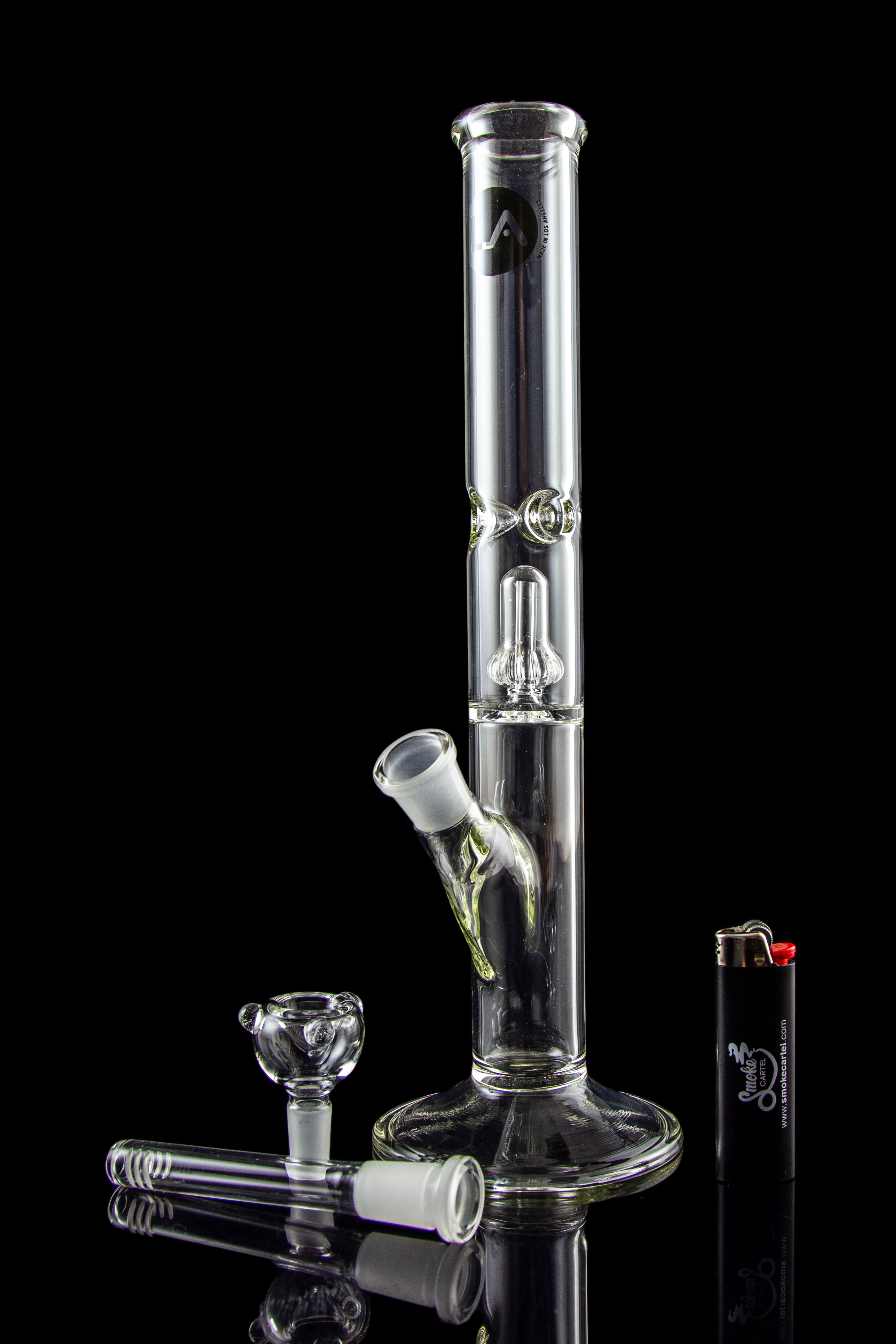 LA Pipes Classic Straight Single or Double Showerhead Perc - The Ultimate Smoking Experience