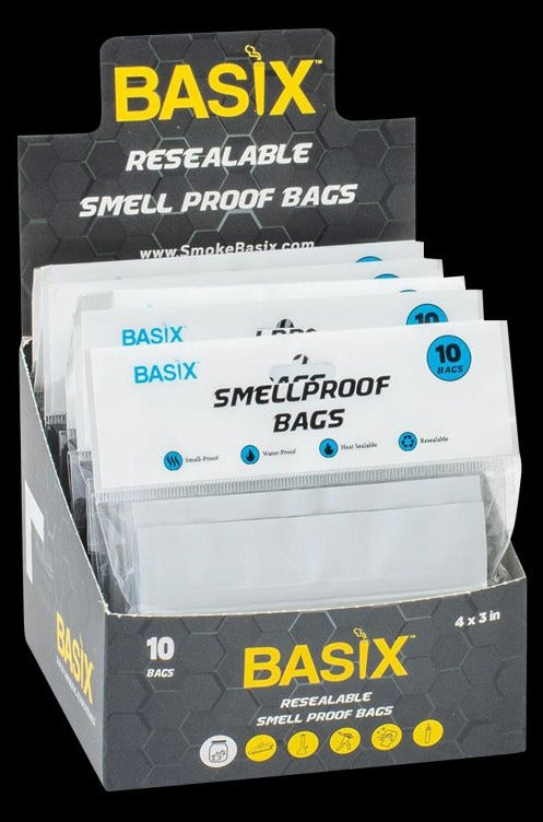Basix Premium Resealable Smell - Proof Bags - 12 Pack! Get Yours Now!