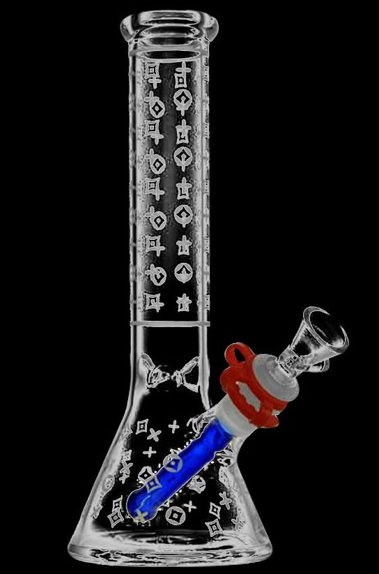 Stunning Frosted Design Beaker Water Pipe - A Must-Have!