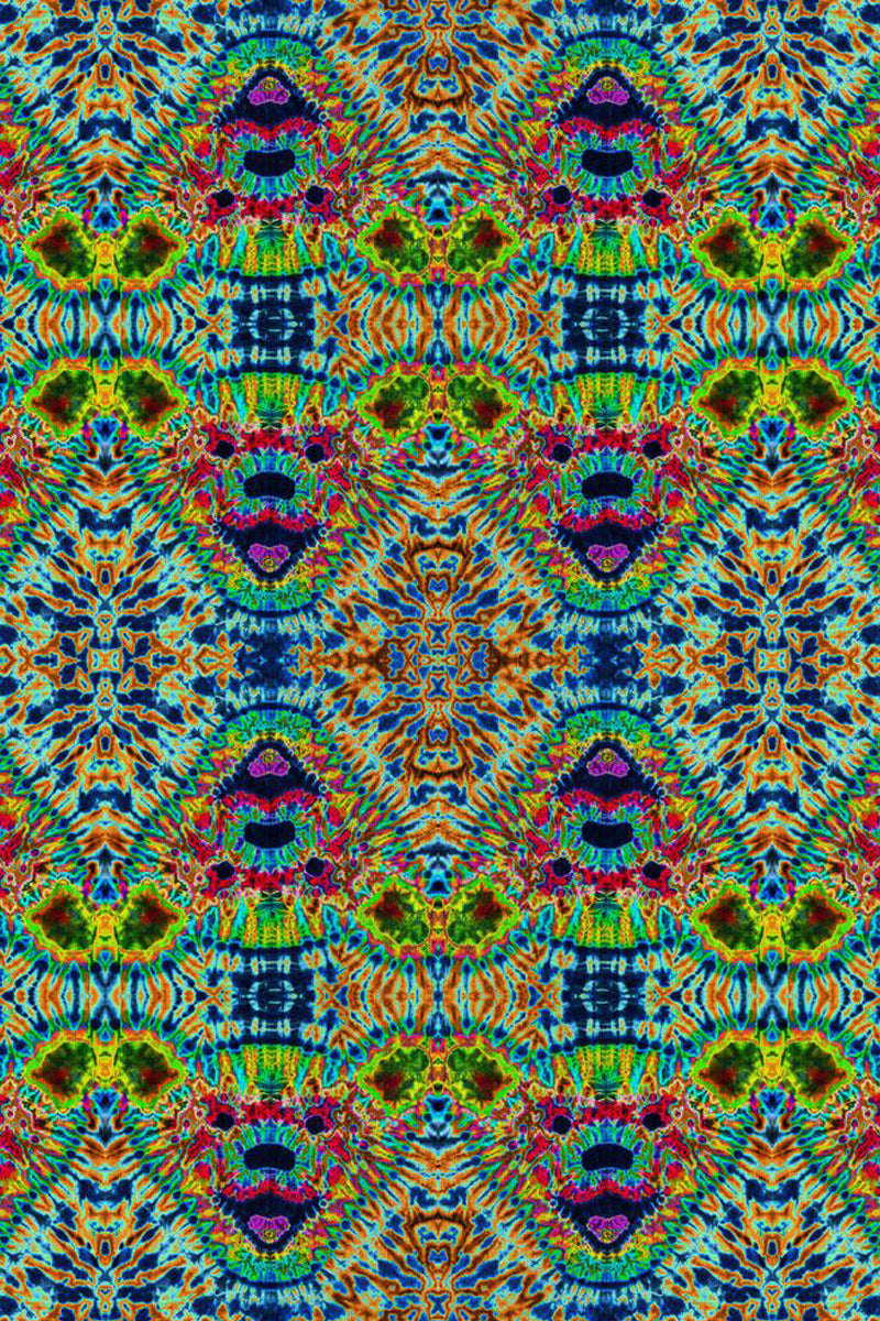 Feed A Hippie's Enchanting Spun Bear Faces Tie - Dye Tapestry