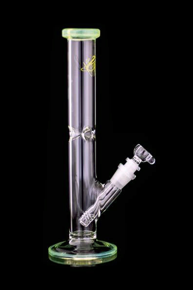 Envy 12-Inch Straight Tube Glass Piece with Stunning Colored Accents