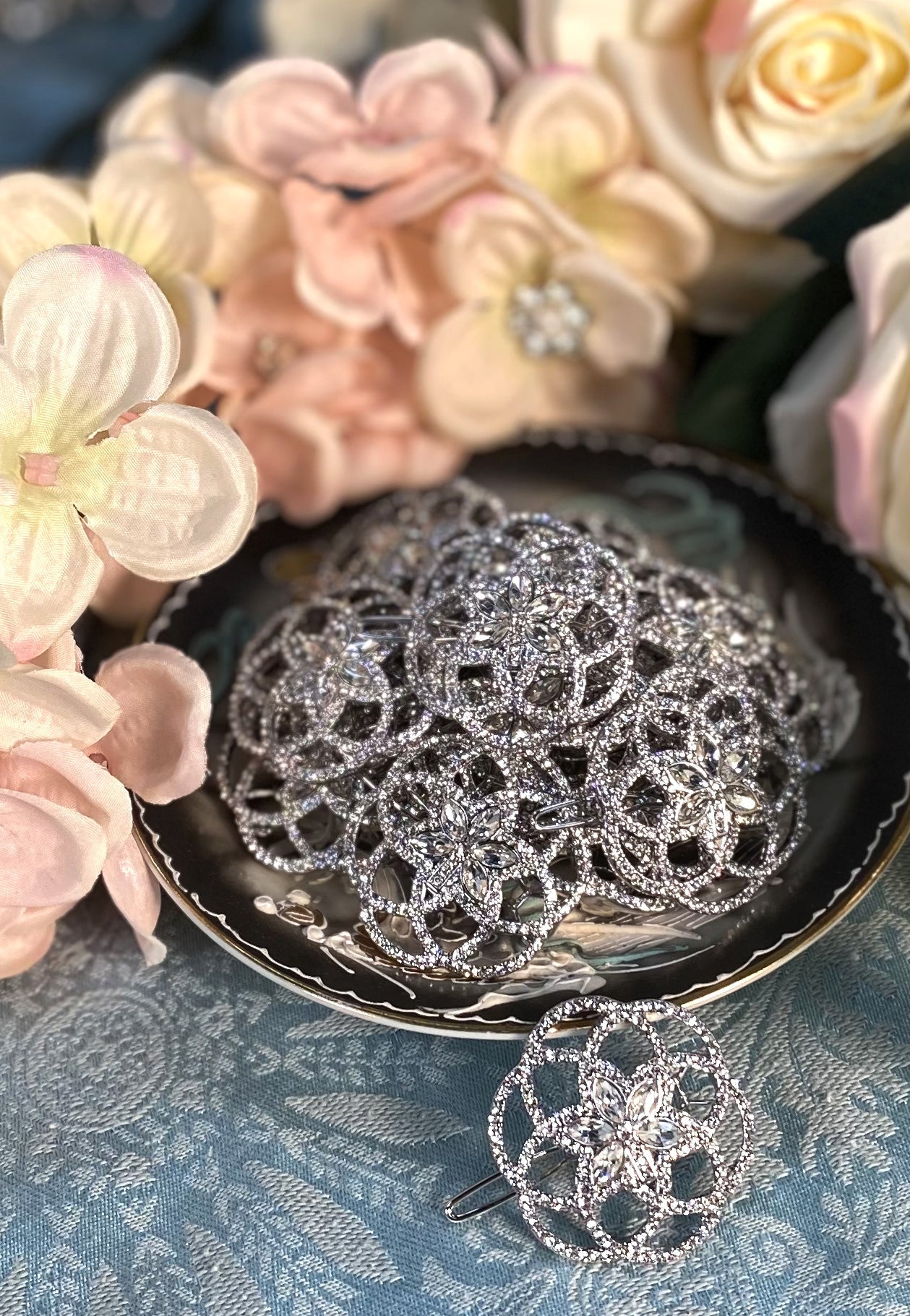 My Bud Vase Flower of Life Hair Barrette - Sparkling Elegance