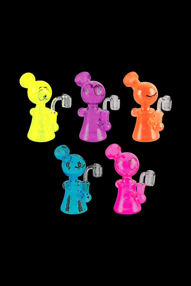 Whimsical Glass Eyes Oil Rig Water Pipe