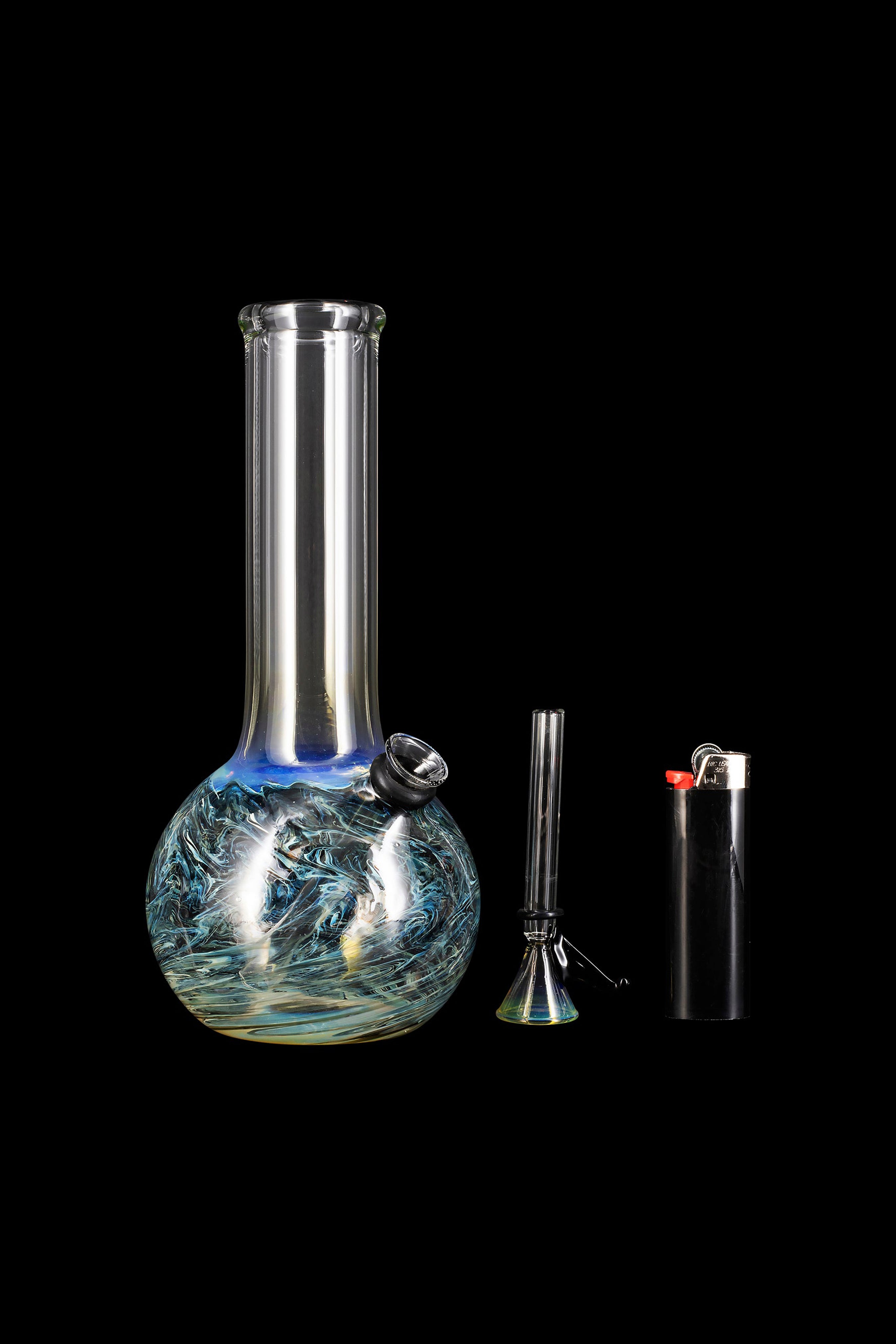 LA Pipes Stunning Raked Tiger Stripe Beaker Bong