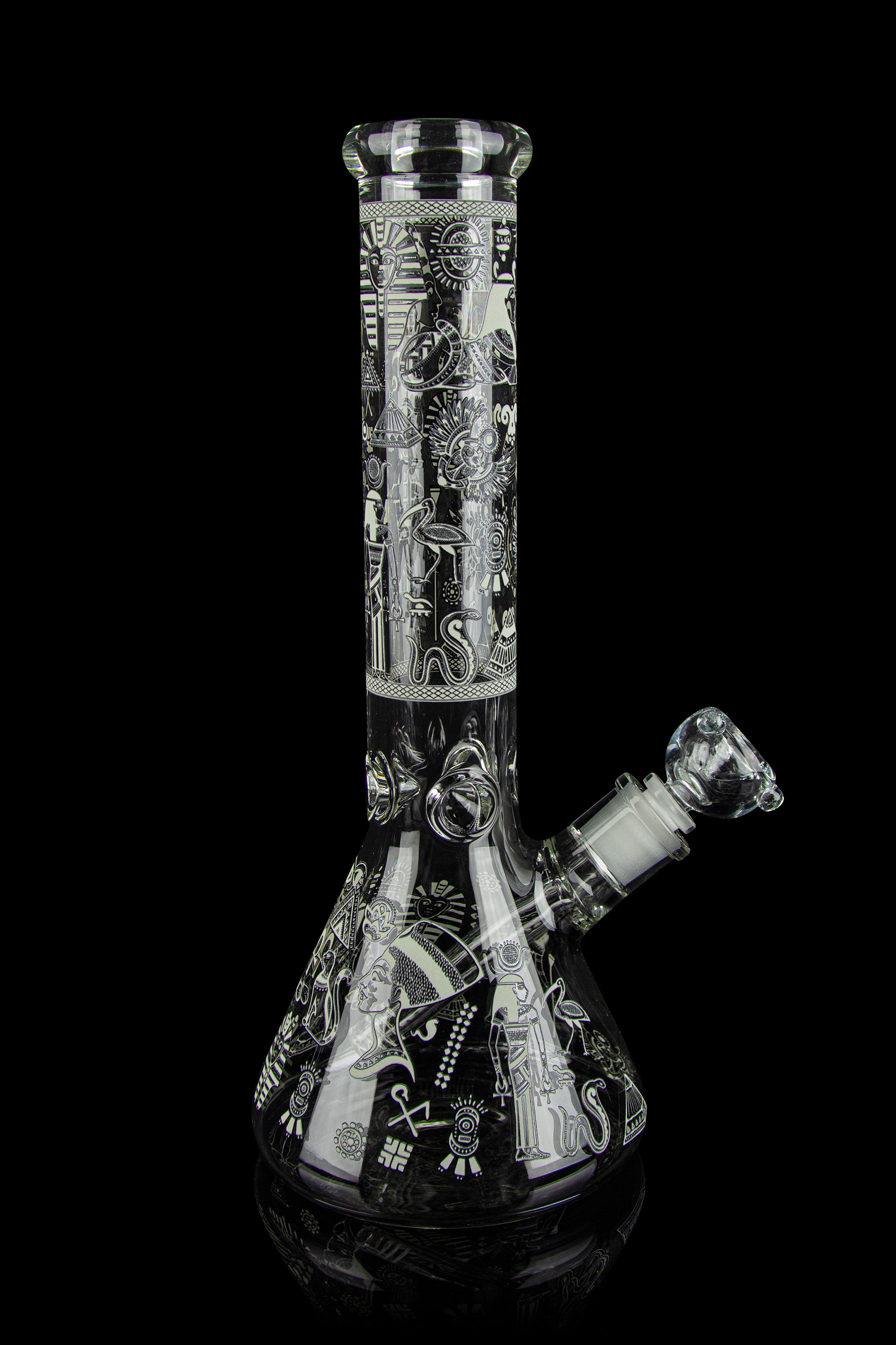 BONGS USA Glowing Egyptian Deities Ice Bong - Light Up Your Nights!