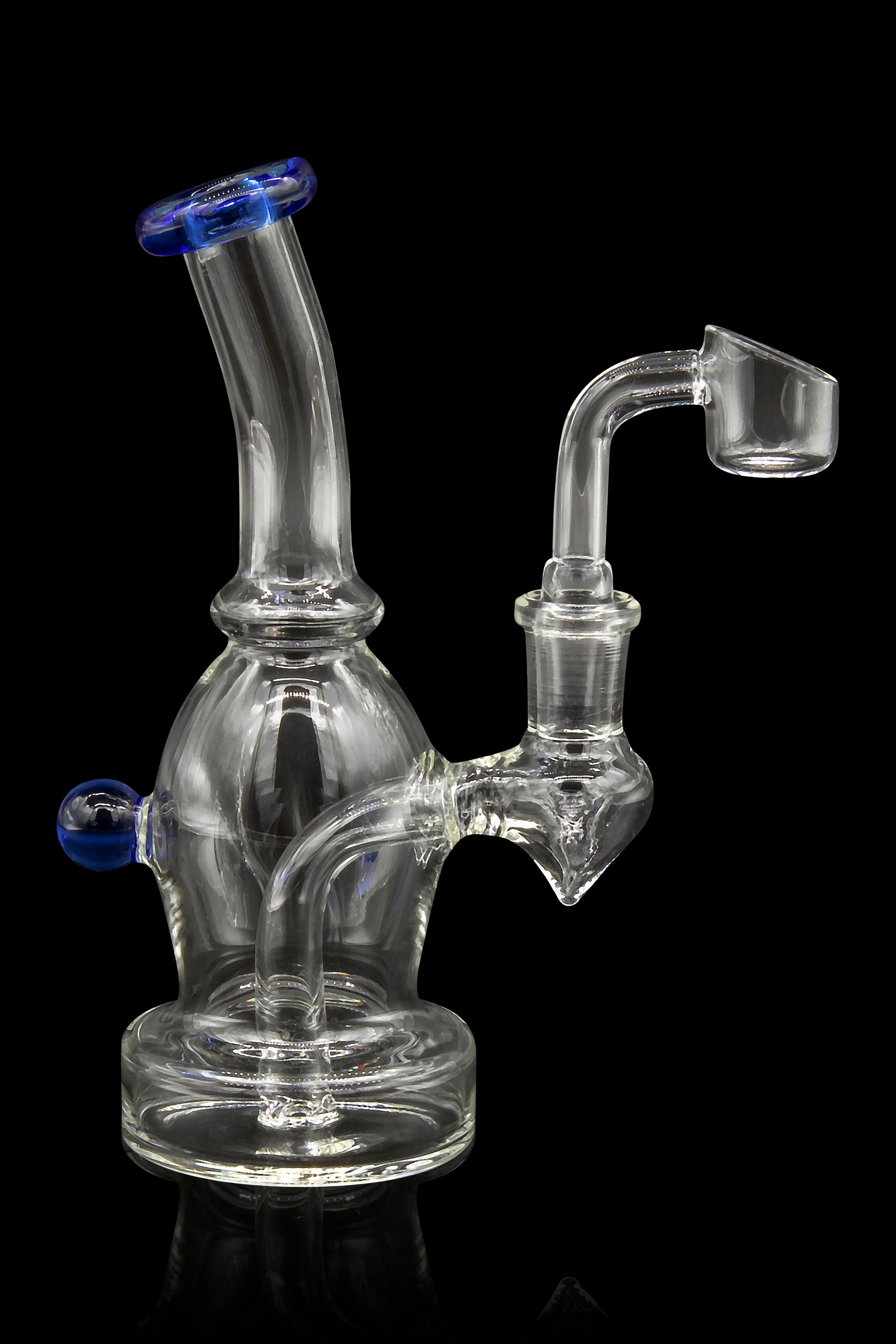Stunning Dewdrop Curved Body Dab Rig with Colorful Accents