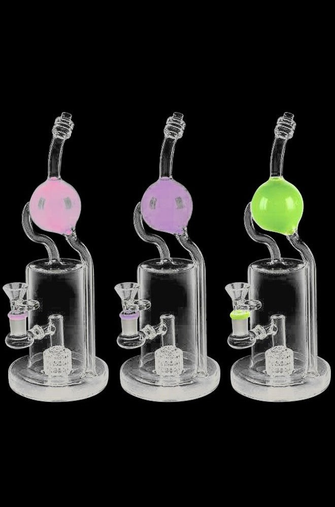 Stunning Glass Ball Recycler Water Pipe