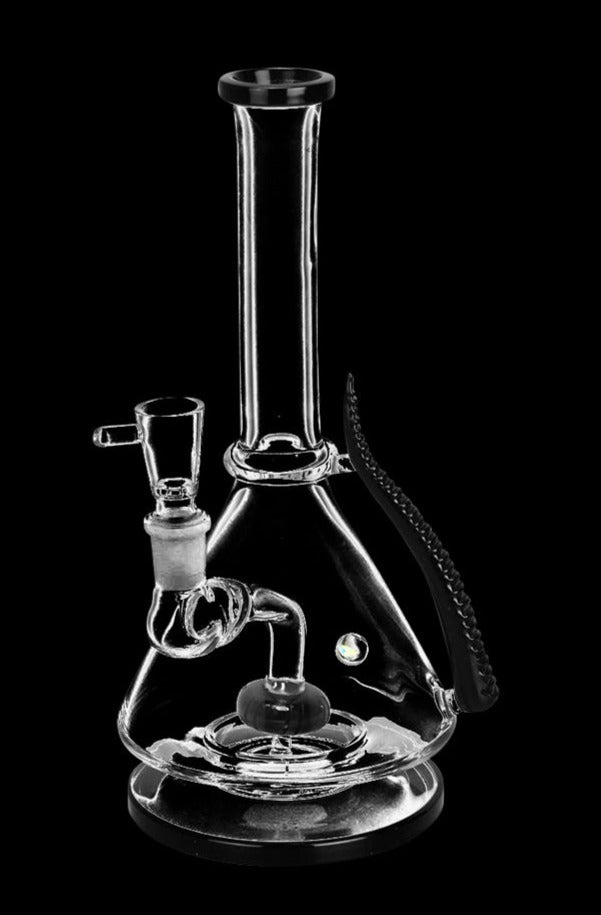 Stunning Hanging Base Horned Beaker Water Pipe