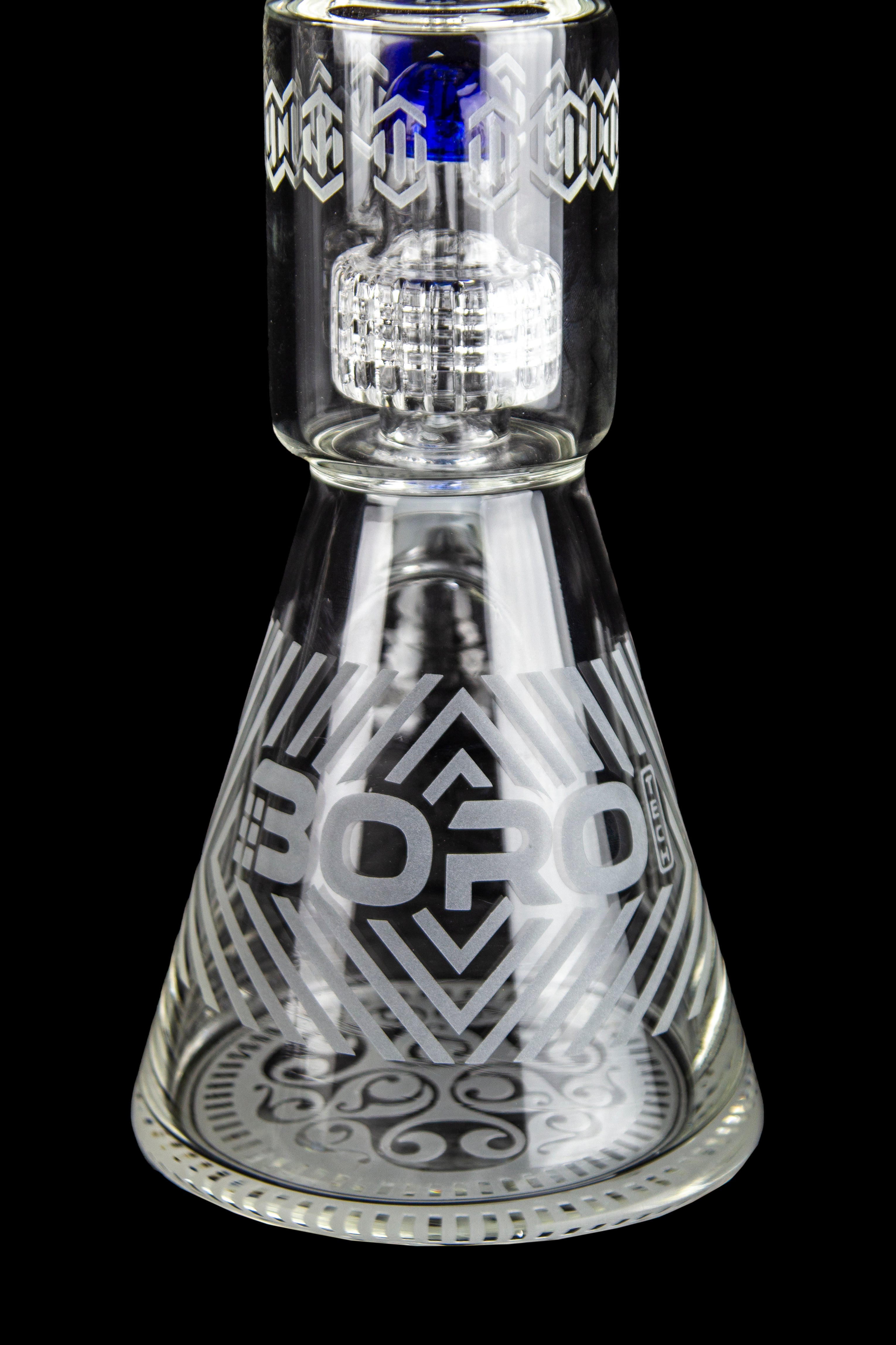 BoroTech's Stunning Sandblasted Matrix Perc Beaker Bong