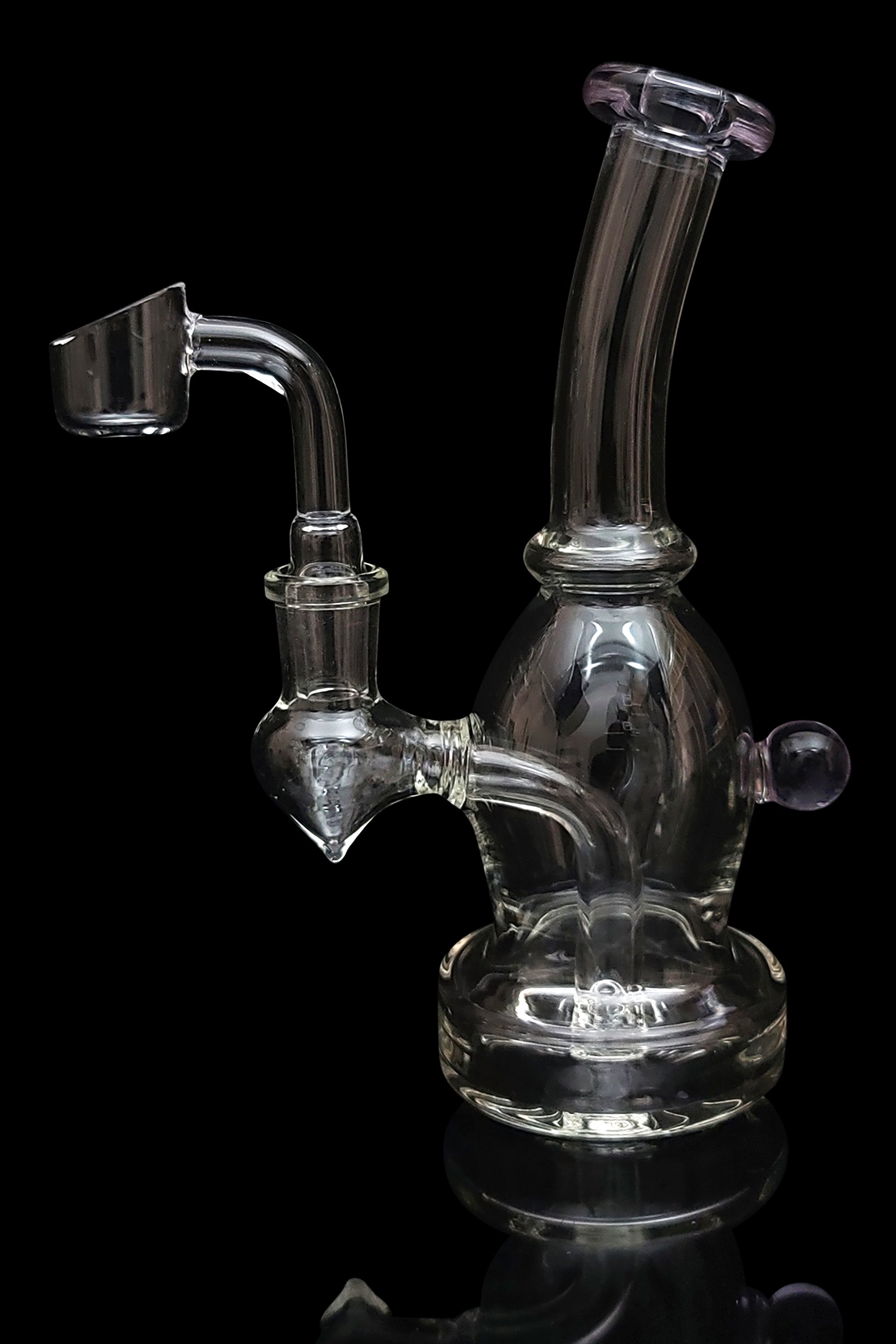 Stunning Dewdrop Curved Body Dab Rig with Colorful Accents