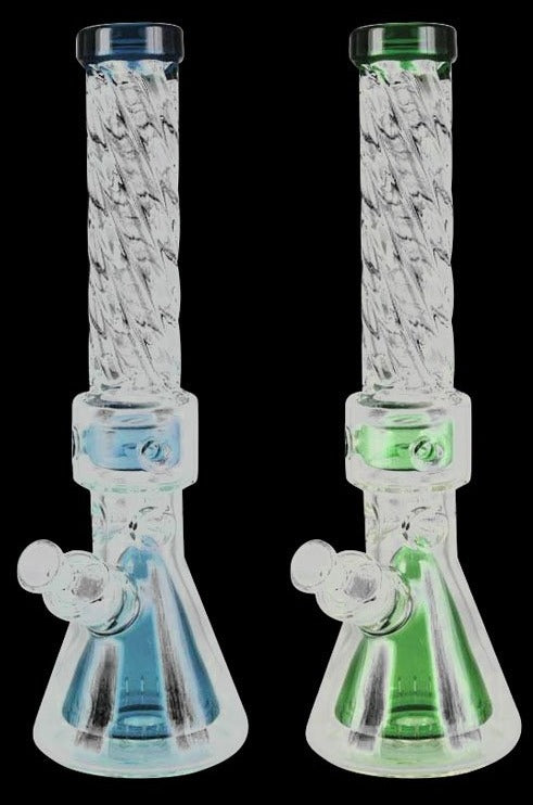 Stunning Double Chamber Twist Waterpipe