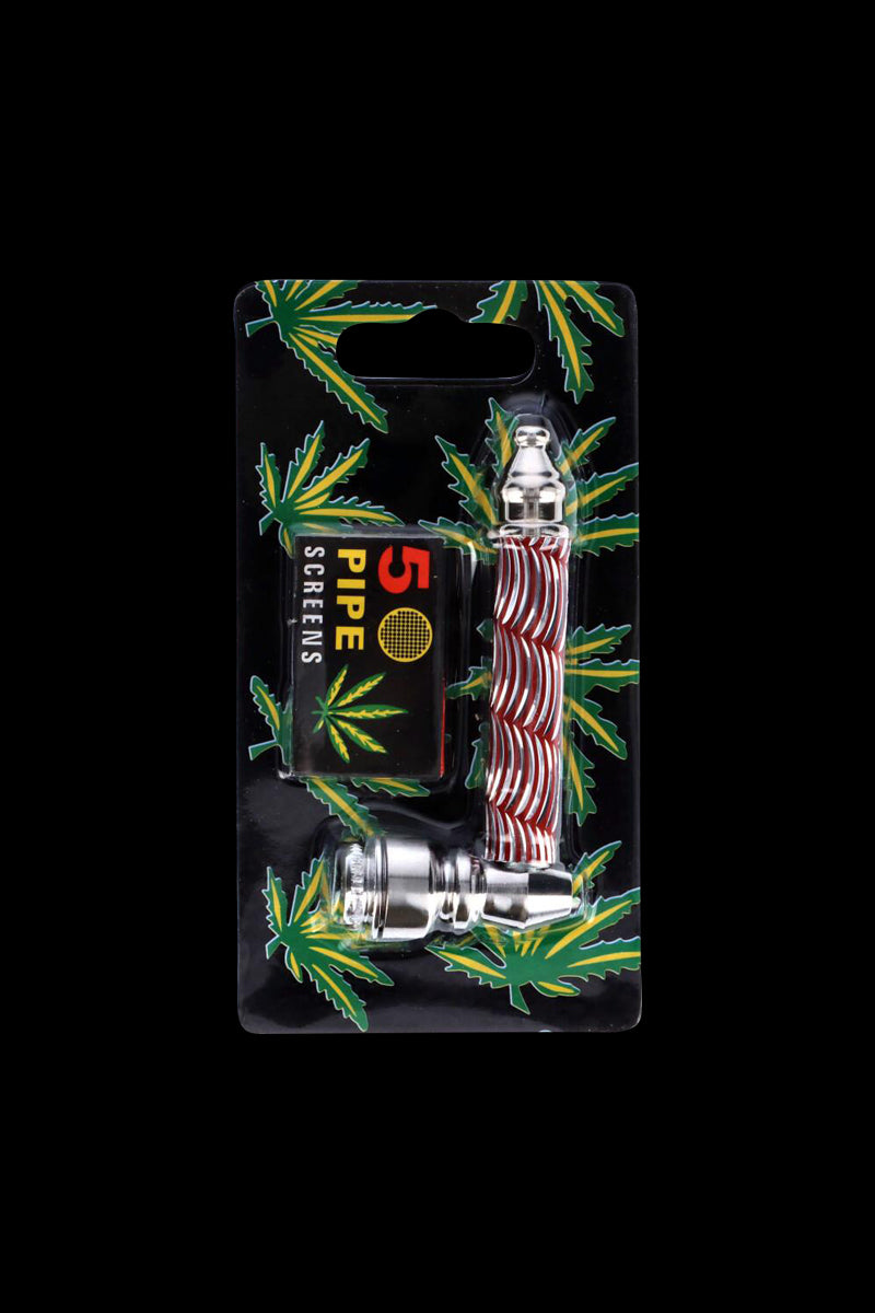 Colorful Metal Hand Pipe for On-the-Go Use
