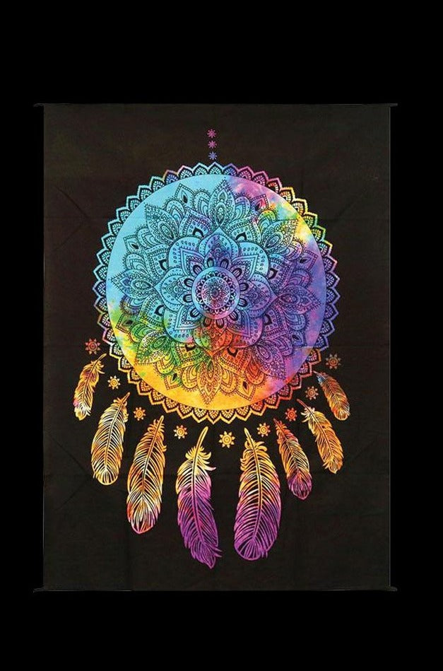Enchanting Tie-Dyed Dreamcatcher Wall Hanging