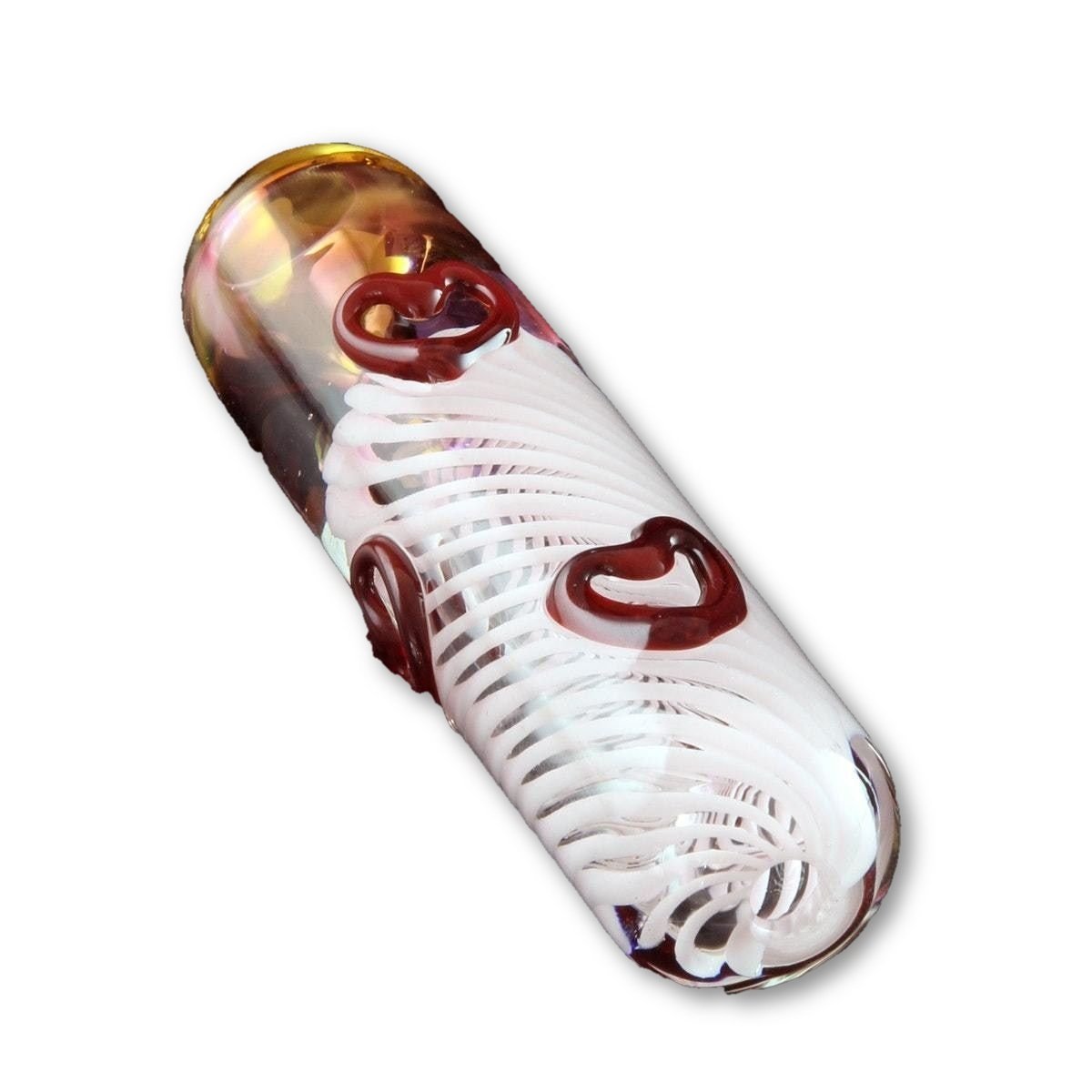 Enchanting Heavy Fumed Hearts Chillum Pipe