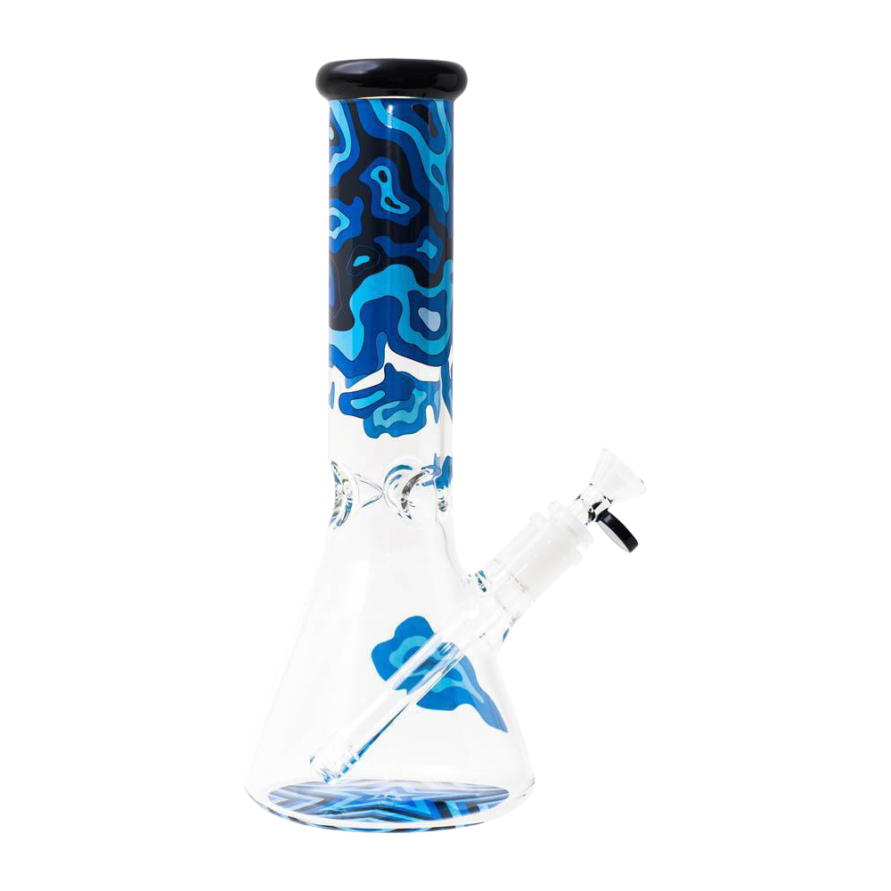 Famous Brandz's Stunning Fabric Designed Glass Beaker Bong