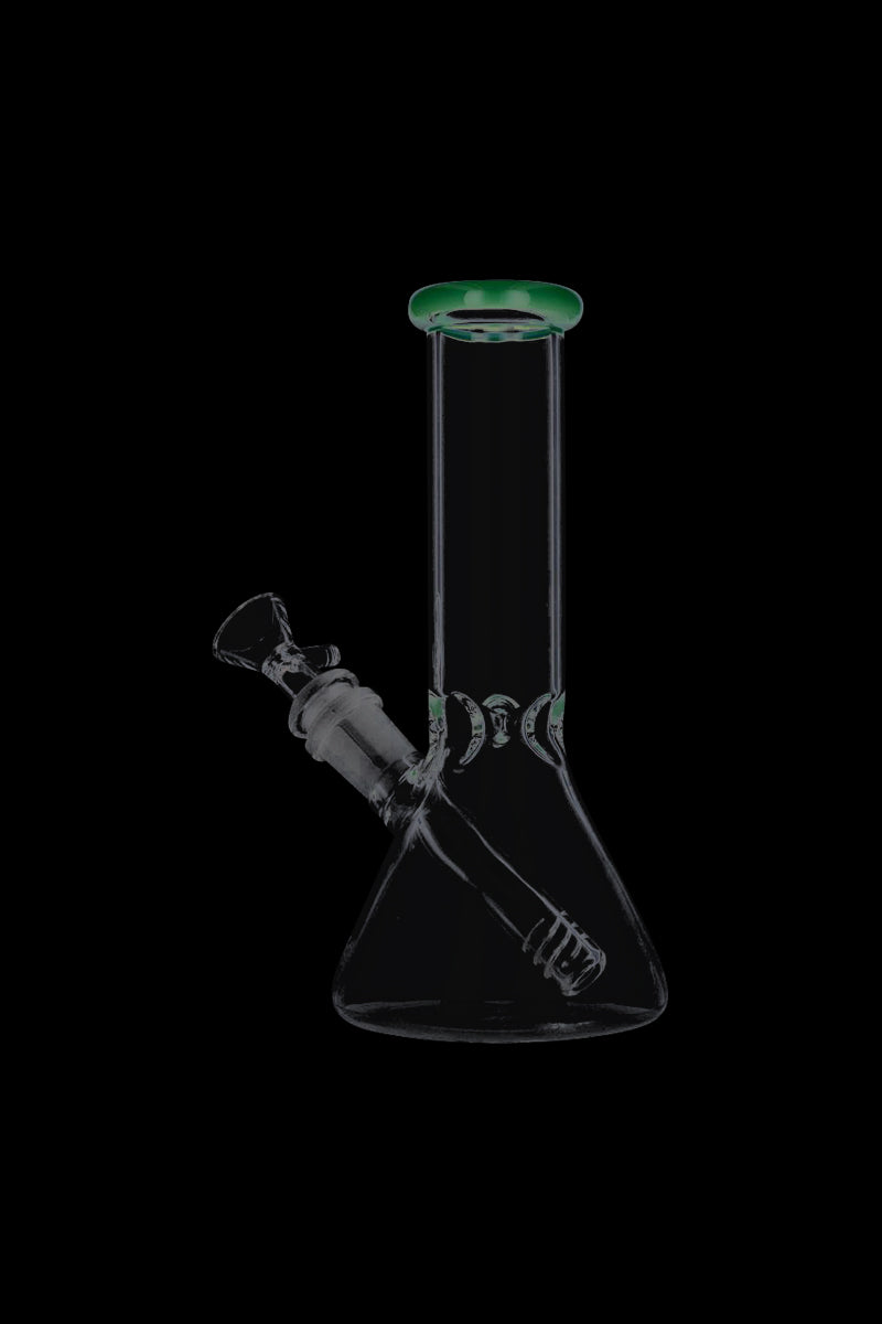 Exquisite Glass Beaker Base Ice Bong with Vibrant Colored Mouthpiece