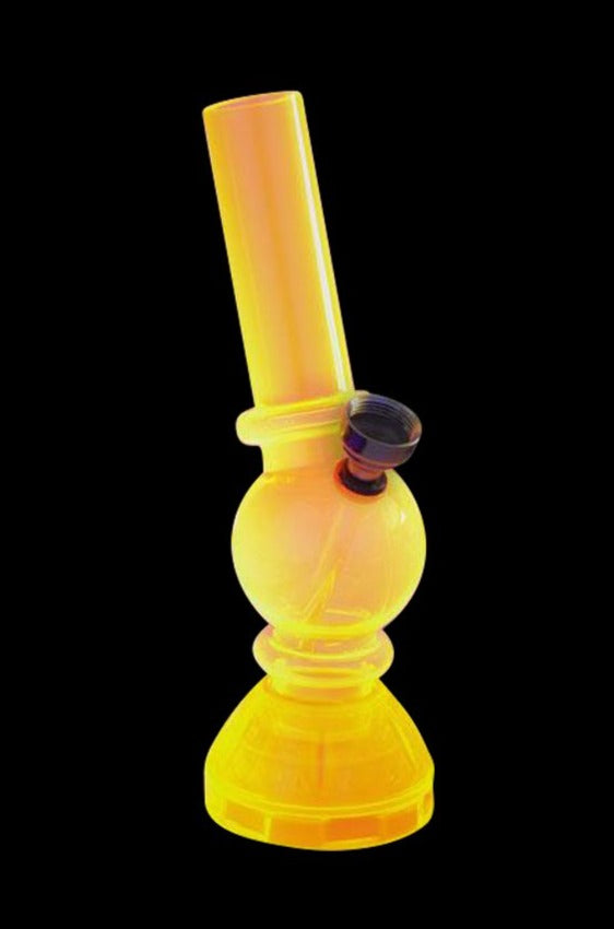 Cool Angled Mini Acrylic Water Pipe with Handy Grinder Base