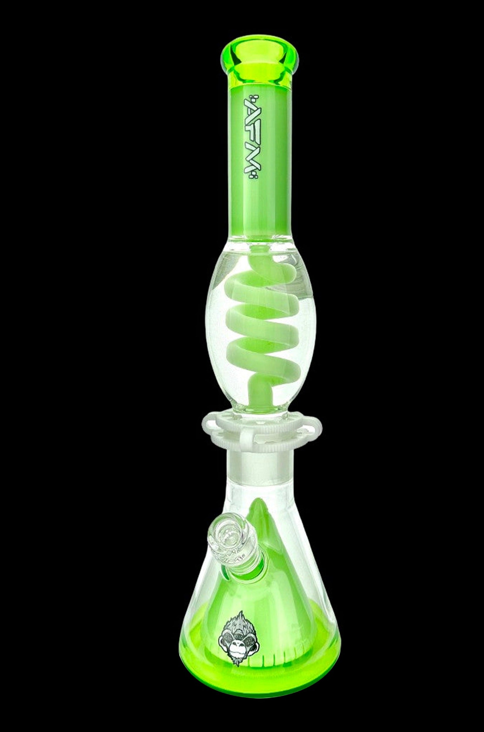 AFM Glass 16-Inch UFO Pyramid Freezable Coil Beaker Bong - A Stunning Smoking Companion