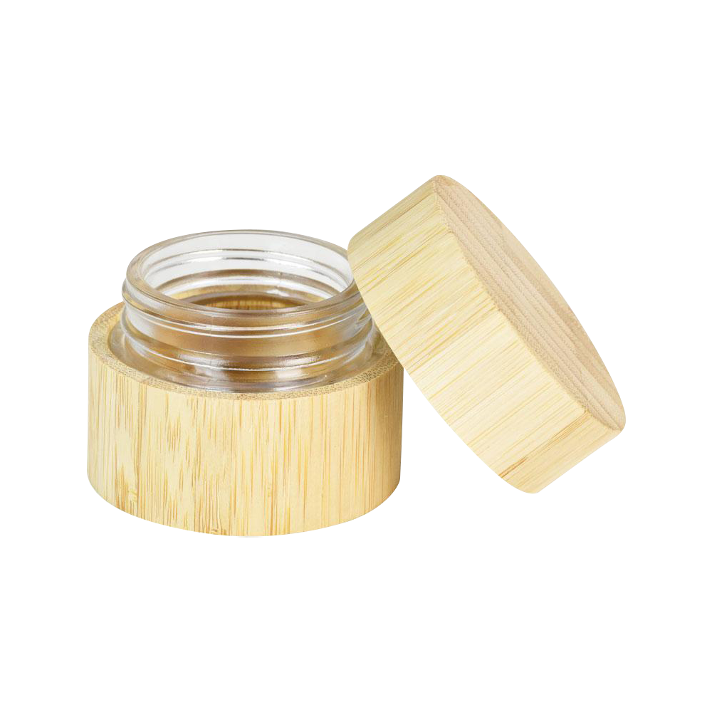Exquisite Bamboo-Encased Childproof Glass Storage Jars