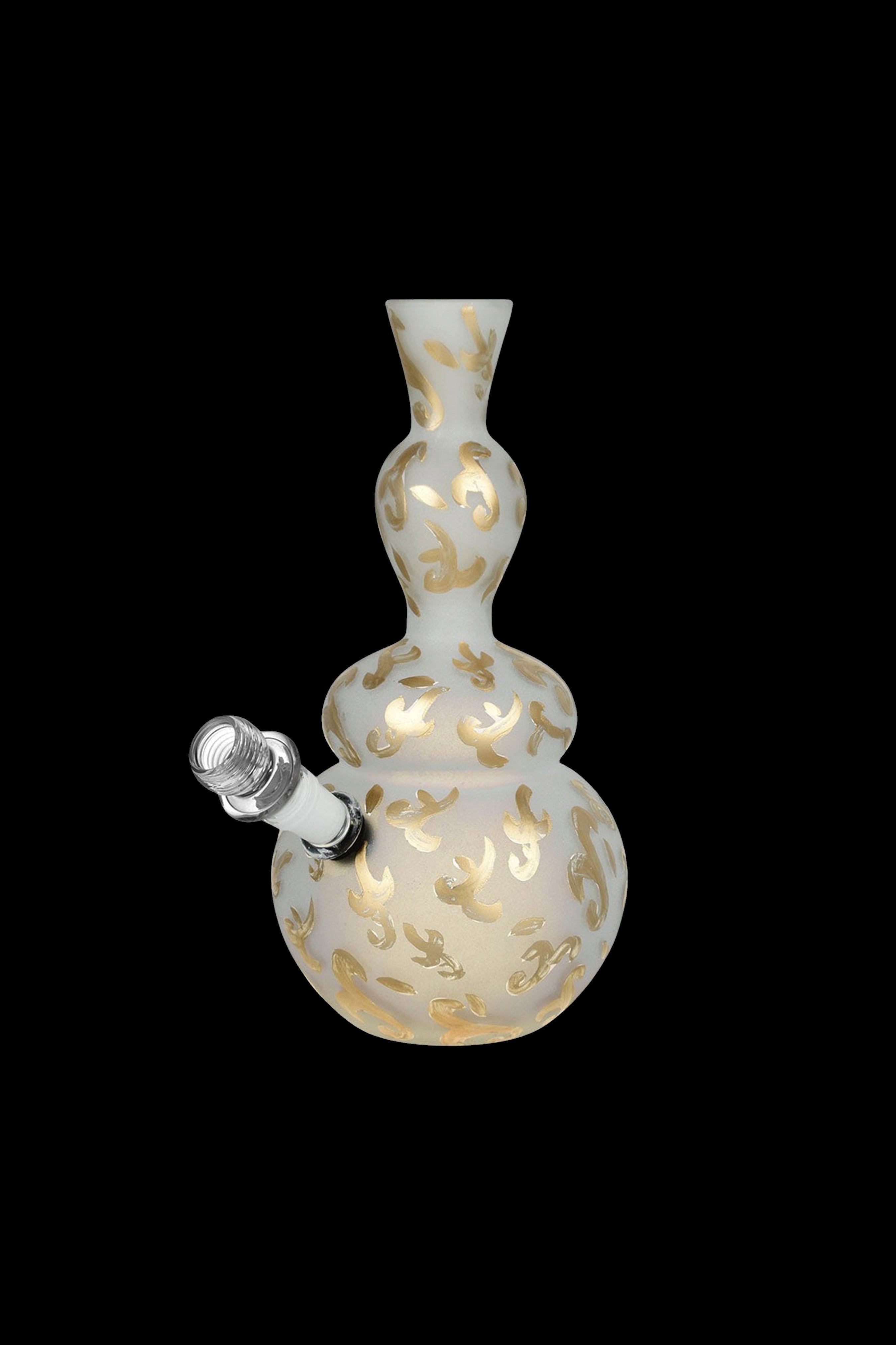 Enchanting Fleur - de - lis Frosted Soft Glass Water Pipe