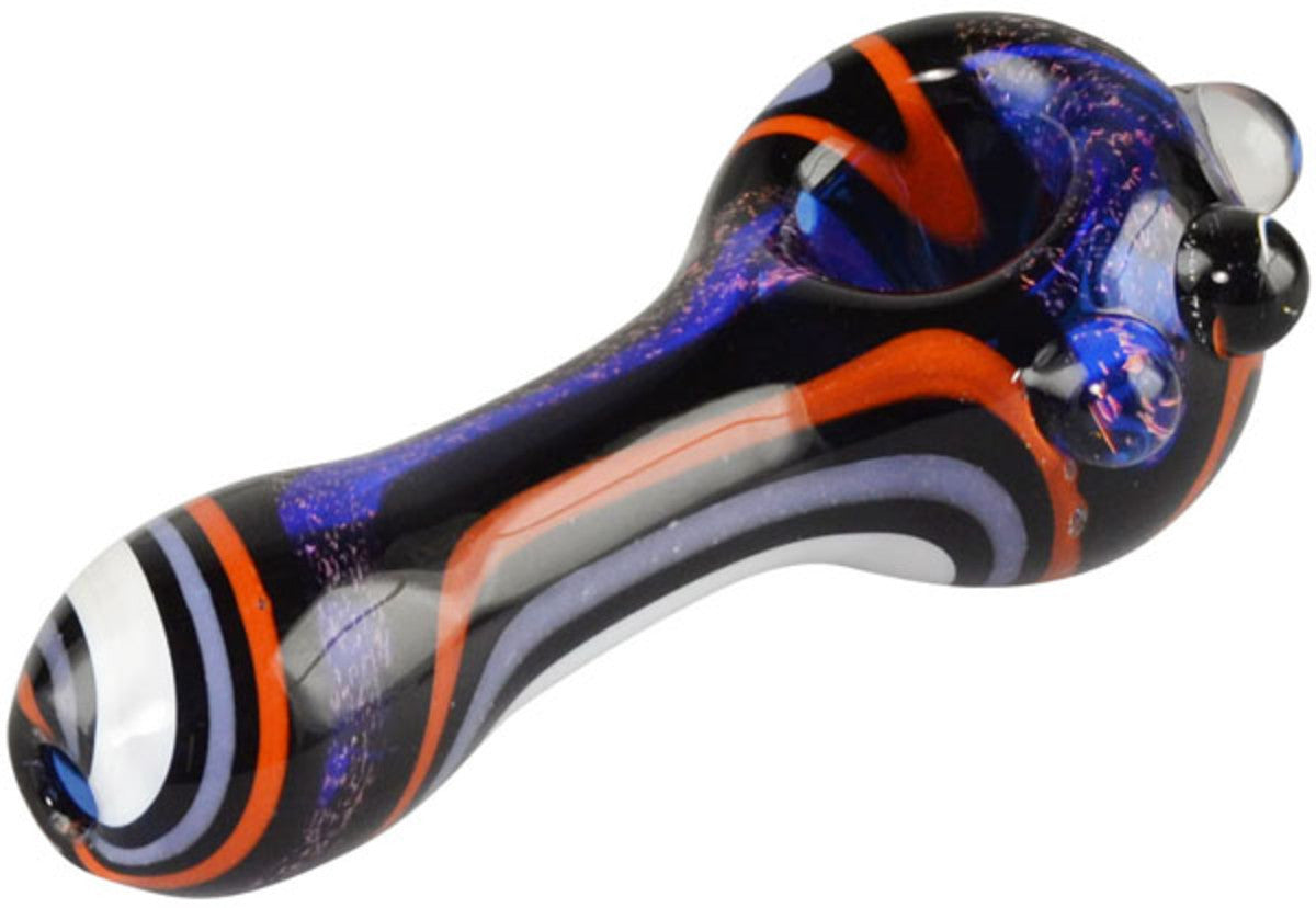 Pulsar Outer Space Dichro Swirl Spoon Pipe - A Cosmic Delight