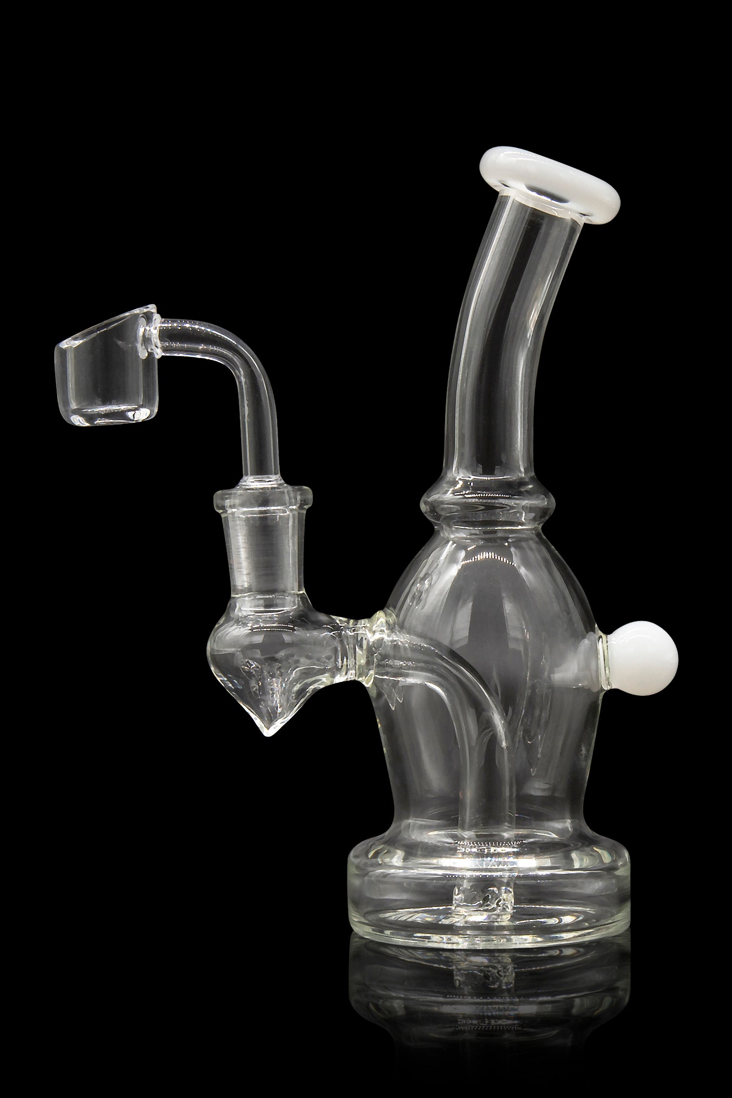 Stunning Dewdrop Curved Body Dab Rig with Colorful Accents