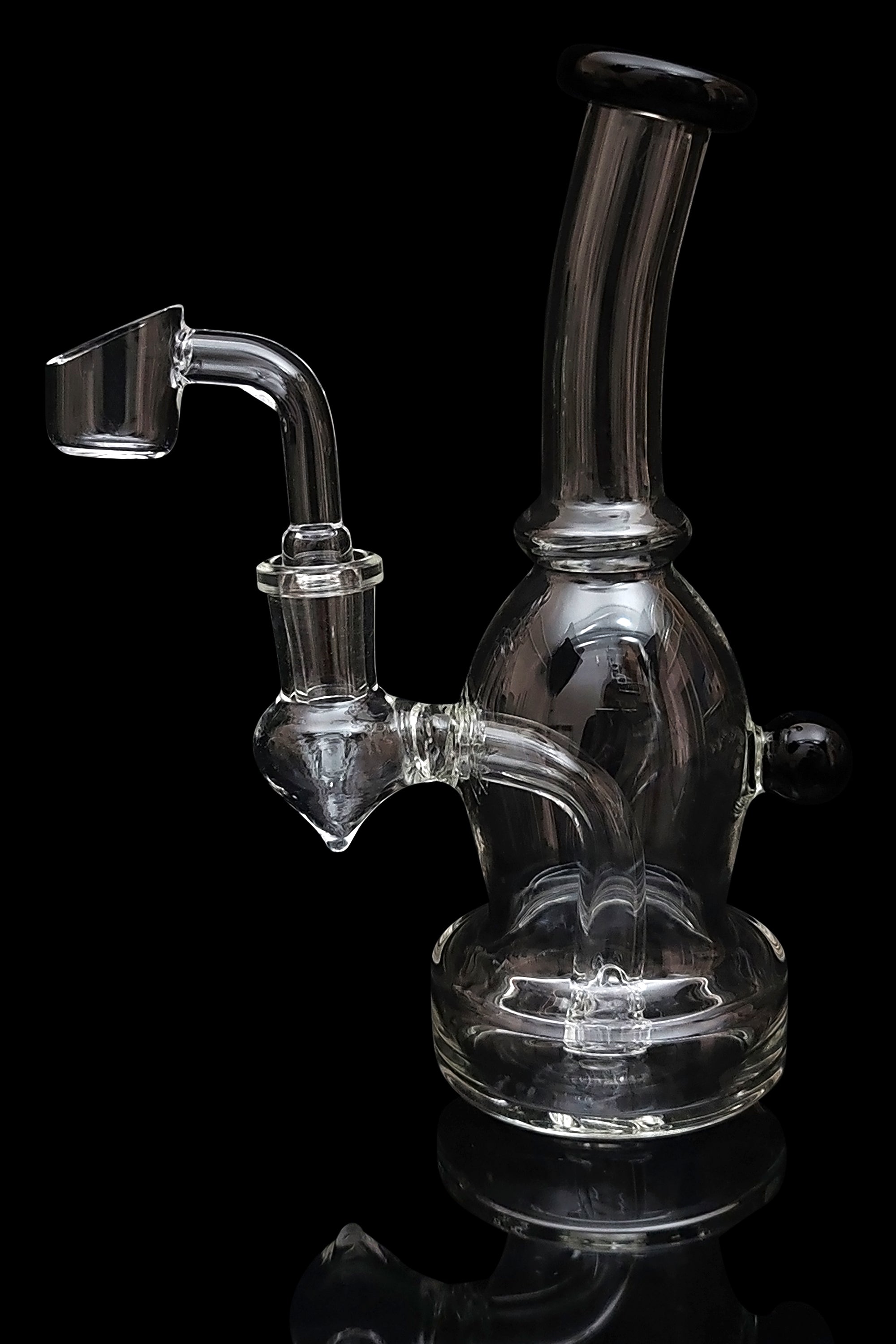 Stunning Dewdrop Curved Body Dab Rig with Colorful Accents