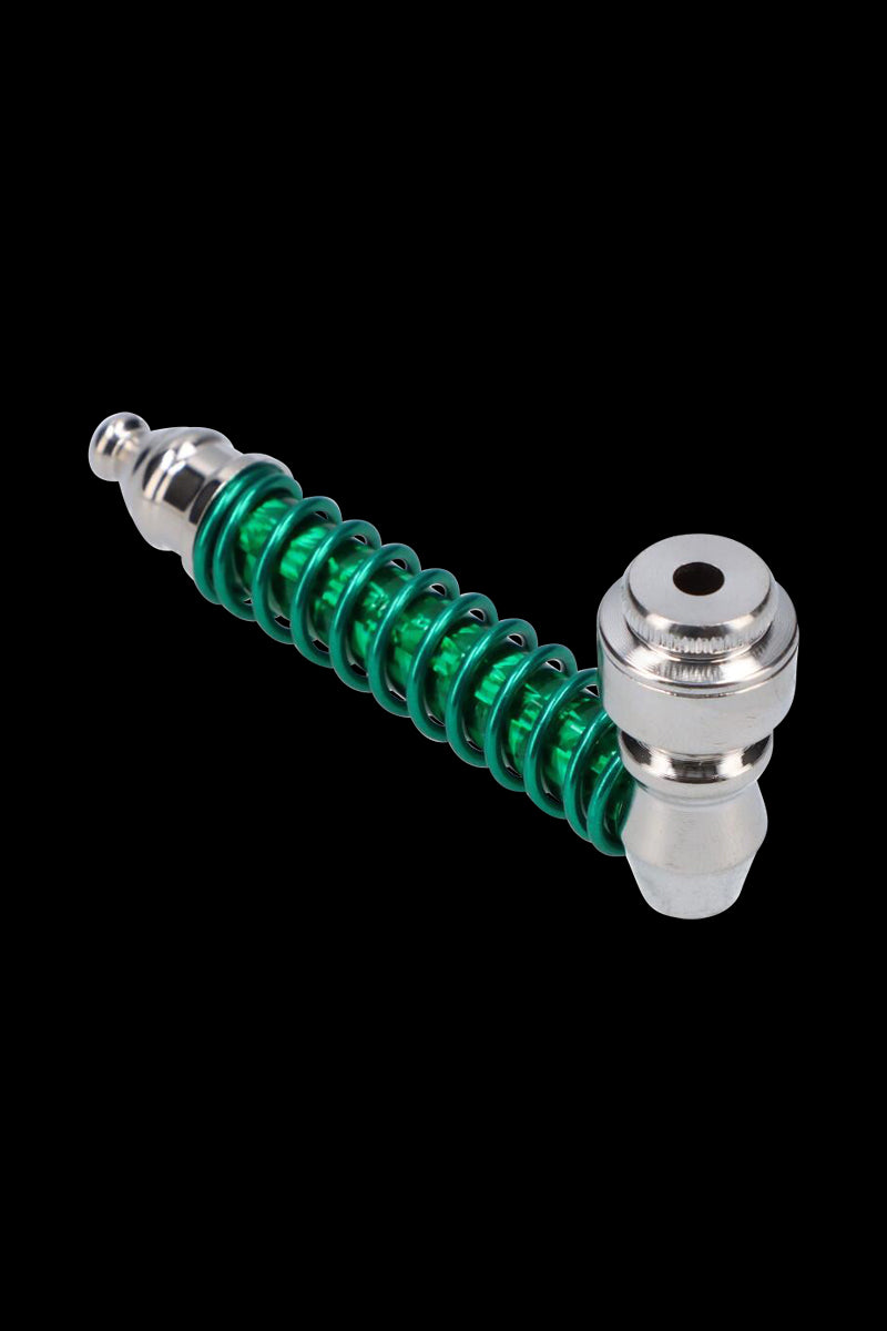 Indestructible Colored Spiral Metal Hand Pipe