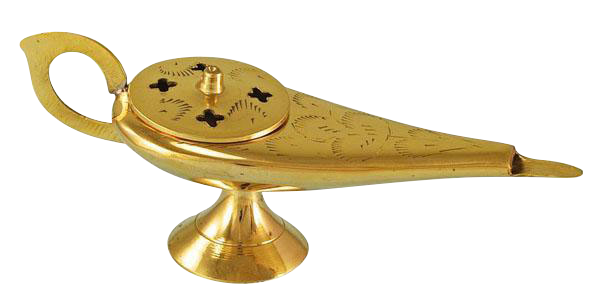 Enchanting Aladdin's Magic Lamp Brass Incense Burner