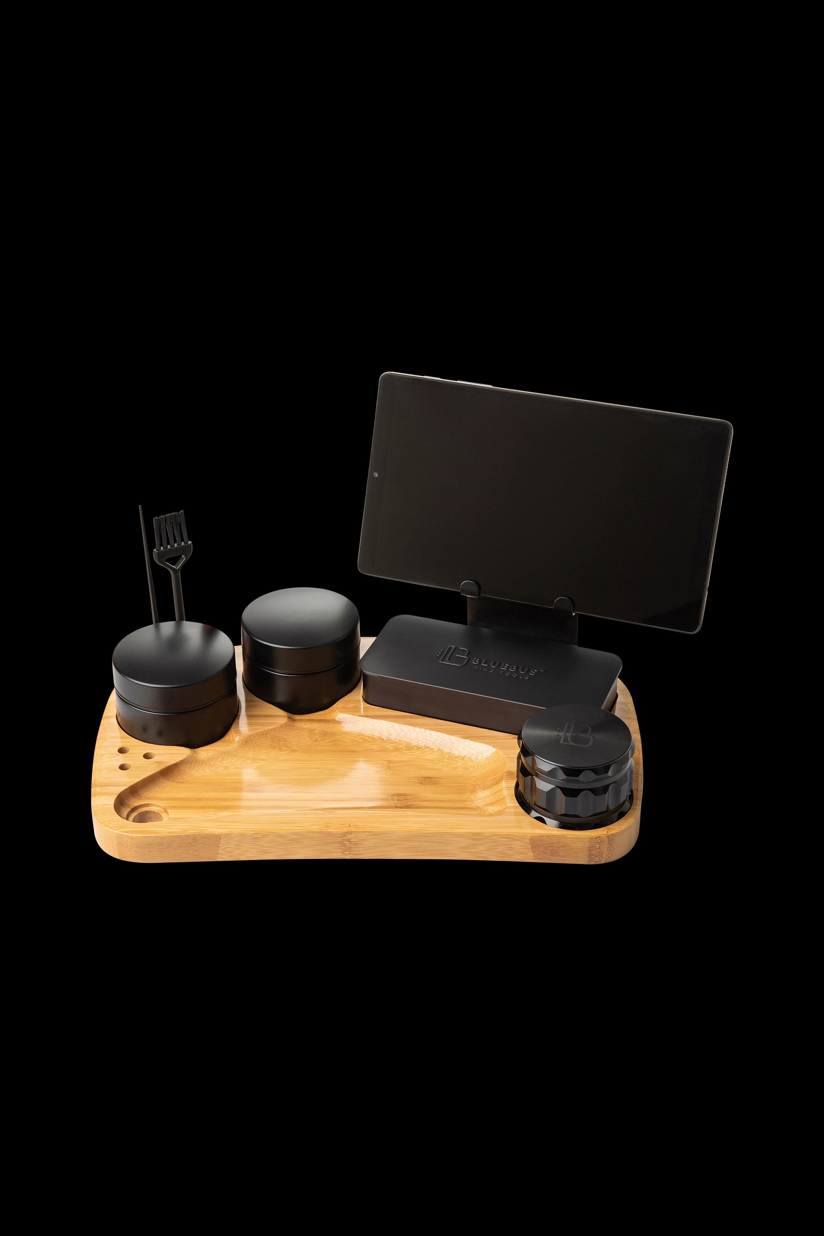 Blue Bus Fine Tools BLAZE Premium Wooden Rolling Tray Kit