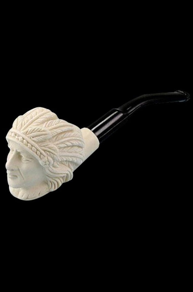 Exquisite Meerschaum Pipe - Indian Chief