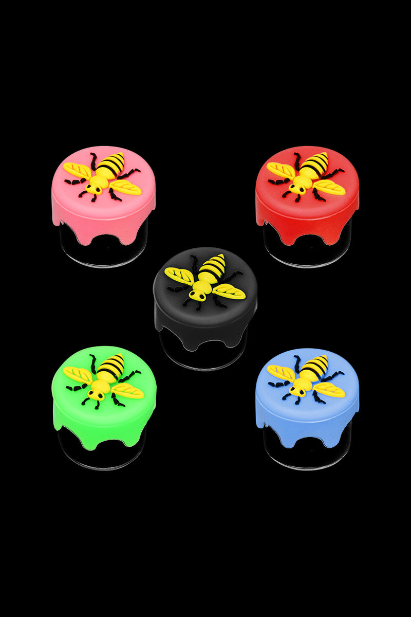 Bee Glass Concentrate Jar Set with Silicone Lid - 10 Pieces