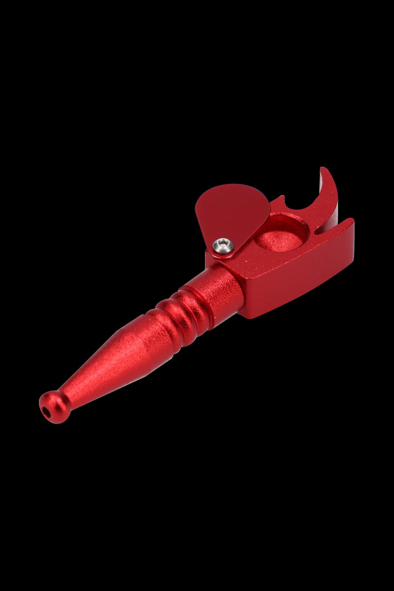 Incredible Metal Hand Pipe with Swivel Lid and Bottle Opener