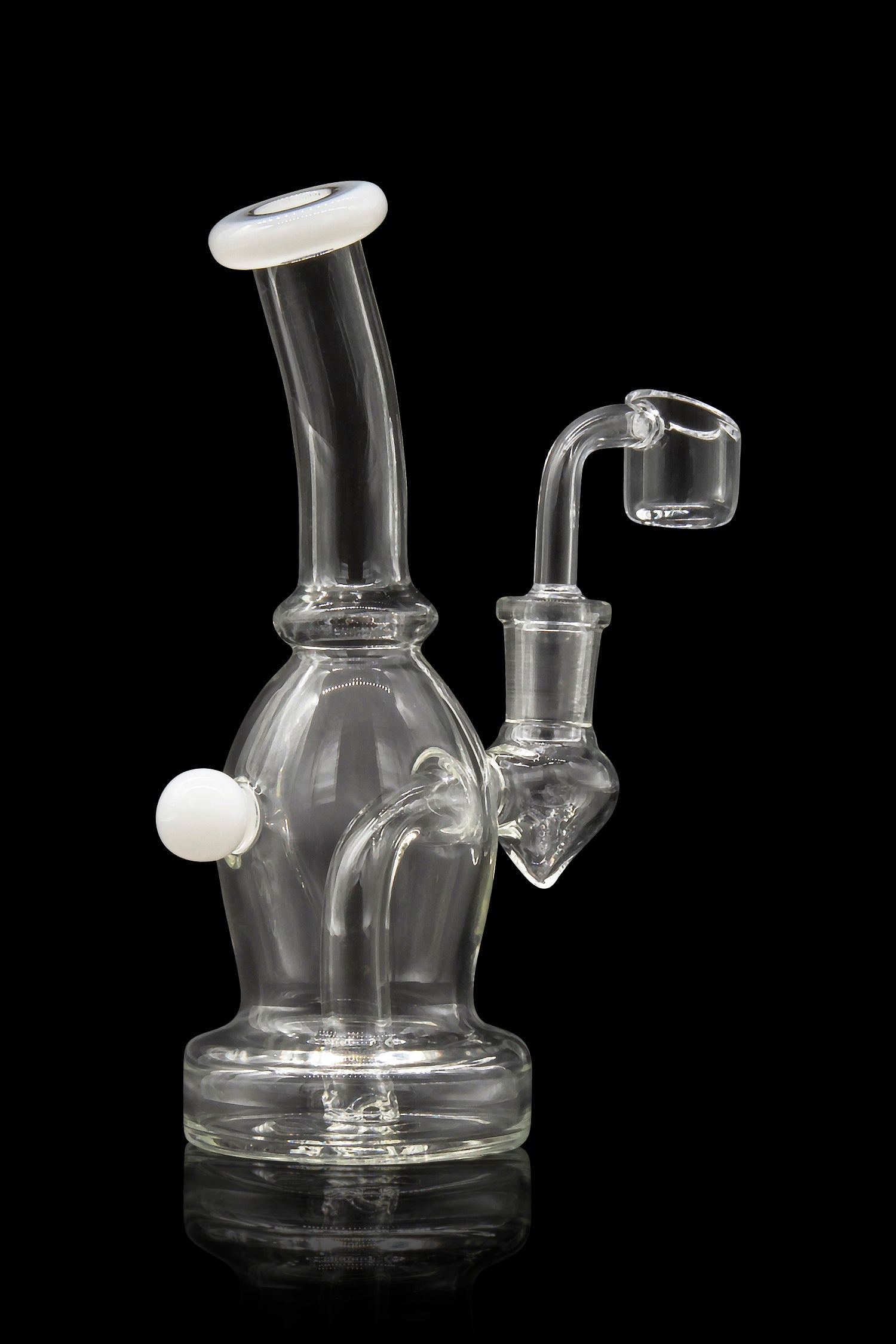 Stunning Dewdrop Curved Body Dab Rig with Colorful Accents