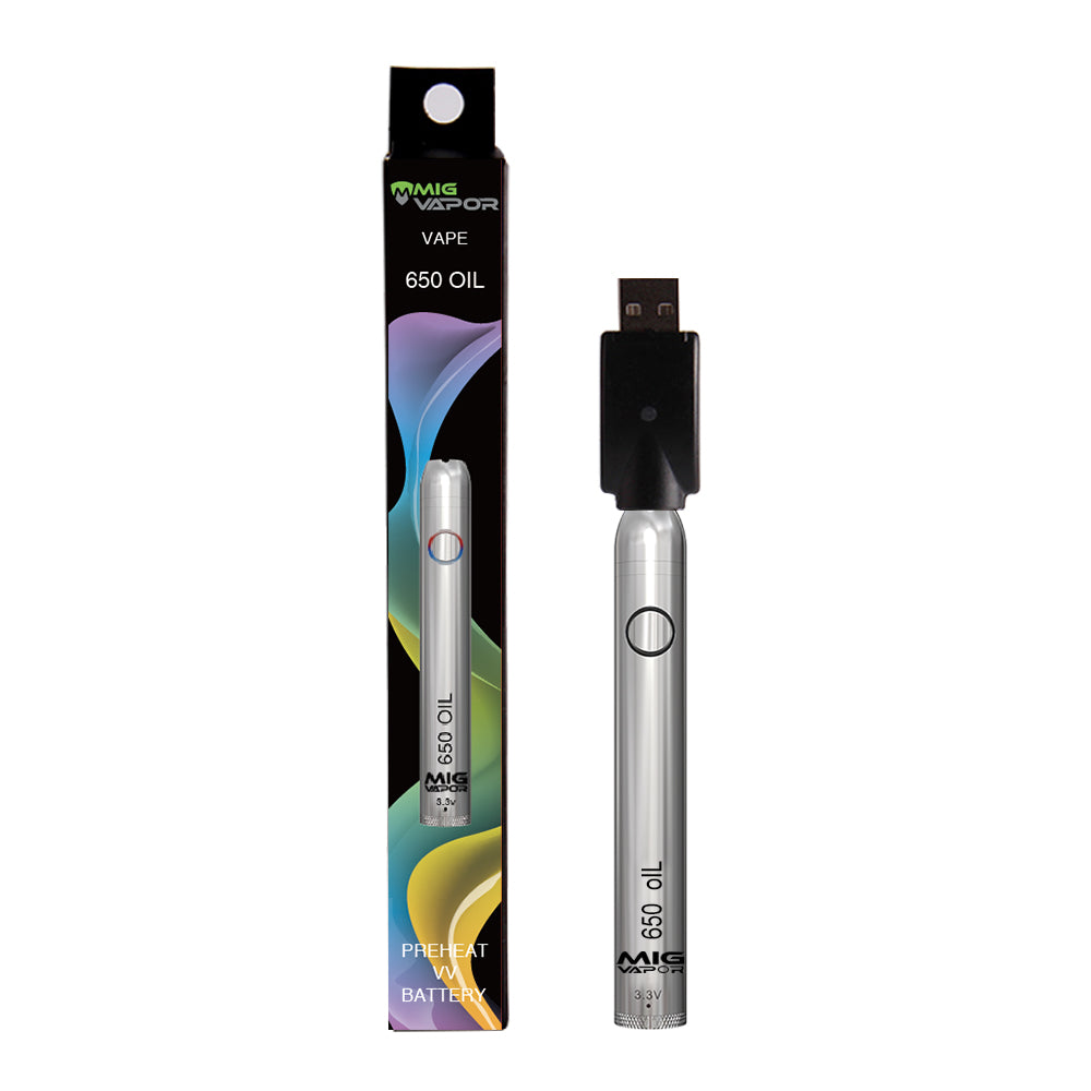 MiG Vapor OIL 650 Battery with Charger - Ideal for 510 Pre - Filled Cartridges