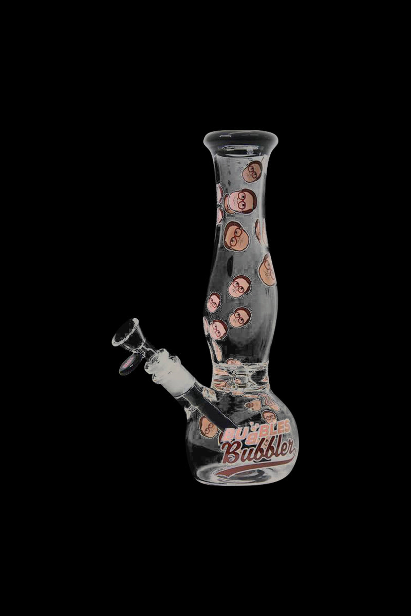 Bubbles Bubbler Ice Glass Water Pipe - A Tribute to the Kitty Lover