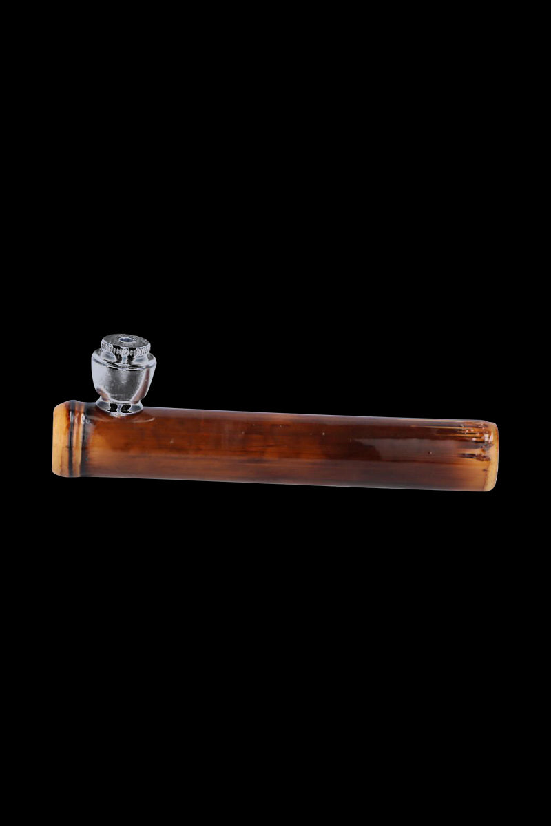 Elegant Bamboo Steamroller Pipe with Capped Herb Bowl