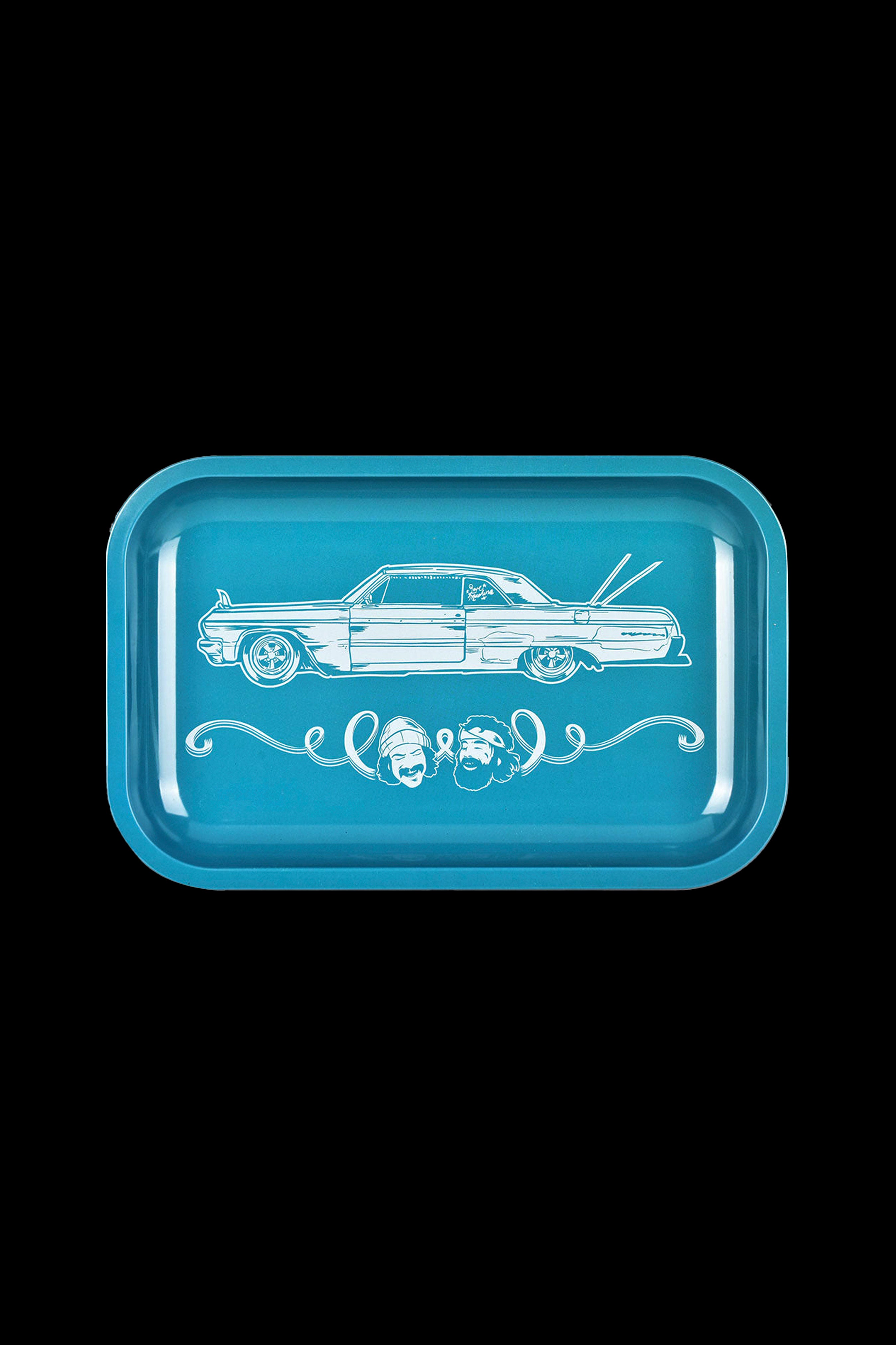 Cheech & Chong x Pulsar 'Love Machine' Metal Rolling Tray - A Must-Have for Smoking Enthusiasts