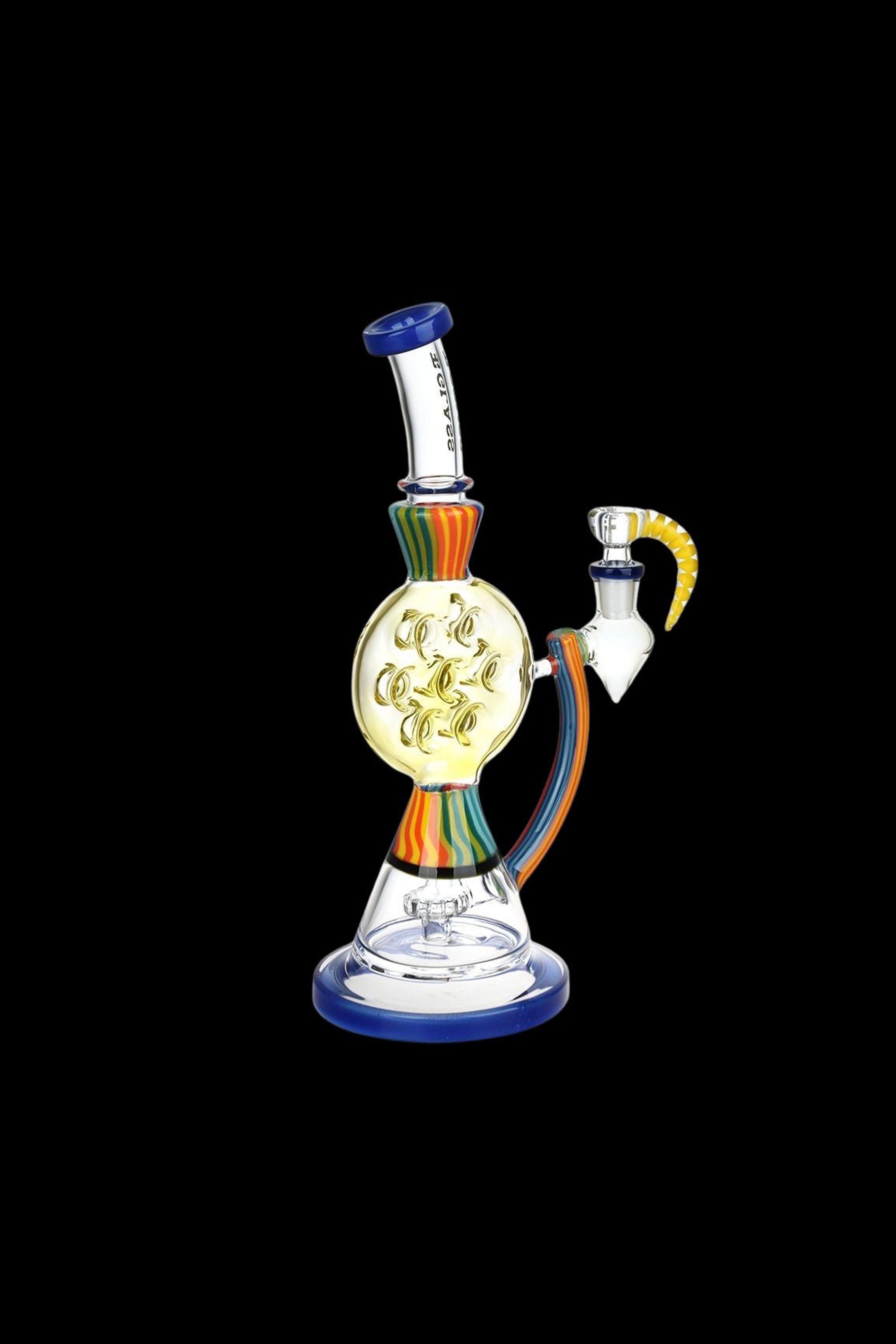 EG Glass Stunning Rainbow Striped Water Pipe
