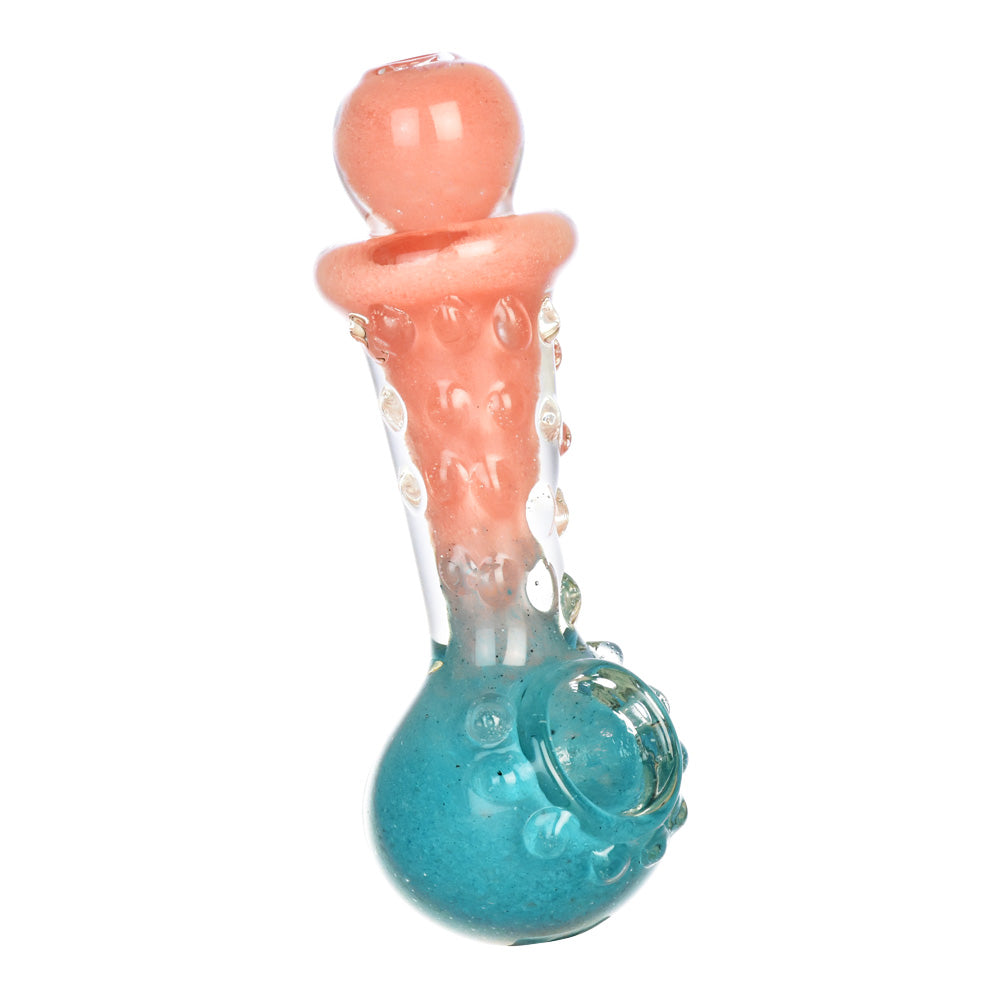Gorgeous Pastel Ombre Textured Glass Hand Pipe with Marbles - A Must - Have!