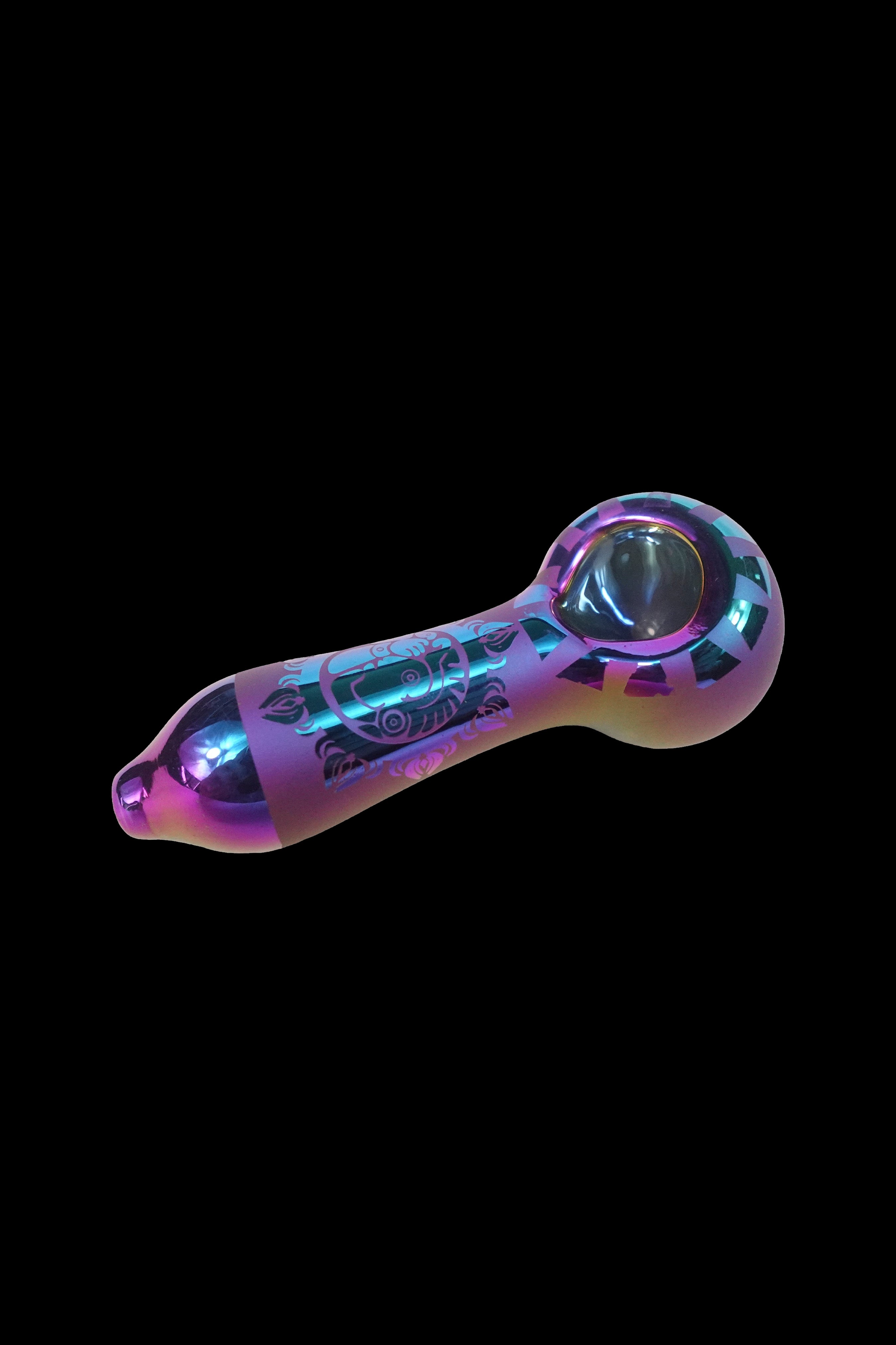 Cloud 8 Artistic Hand-Painted Glass Hand Pipe - A Portable Artistic Marvel