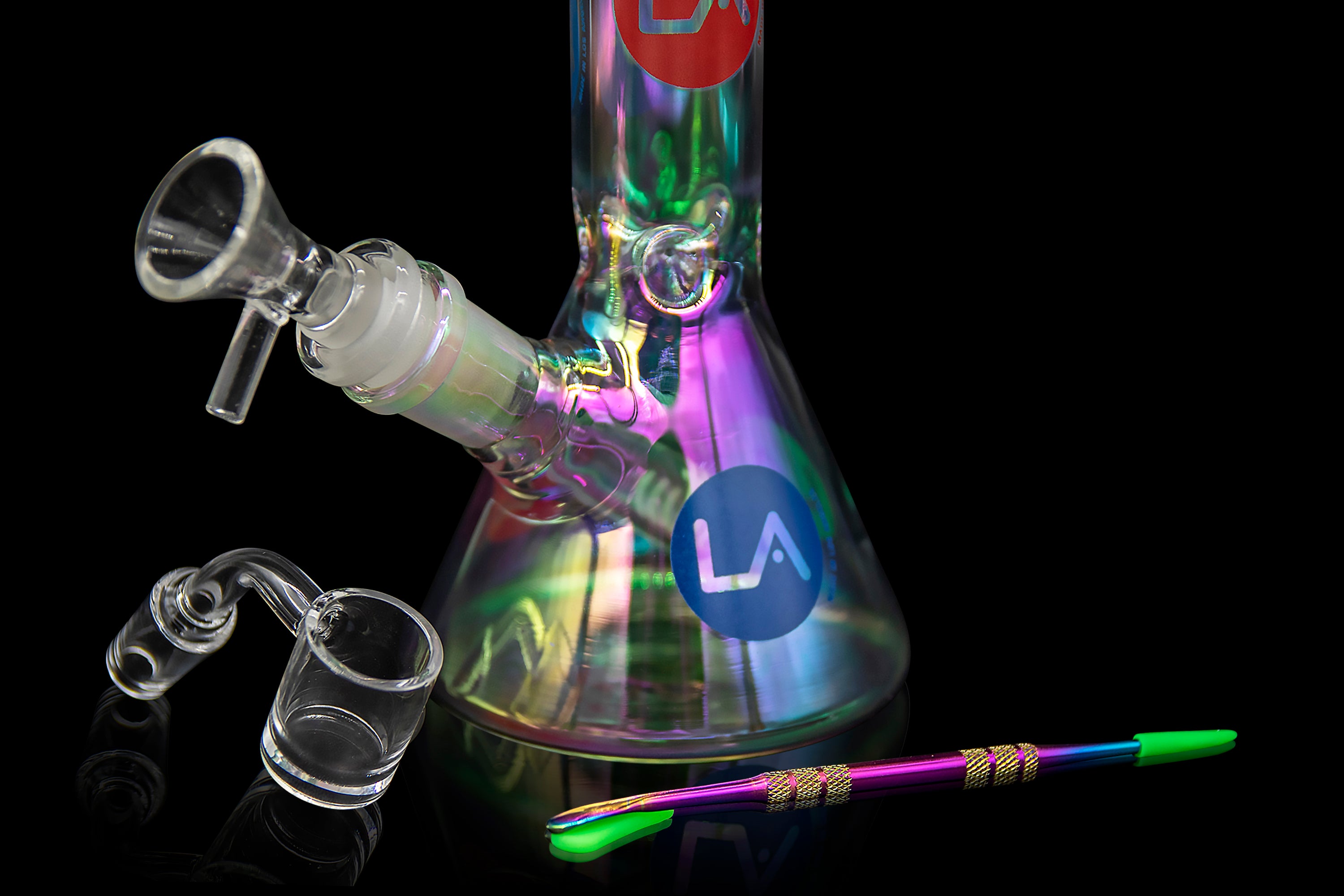 LA Pipes Limited Edition 8-Piece Iridescent Disco Beaker Set: A Groovy Retro Delight