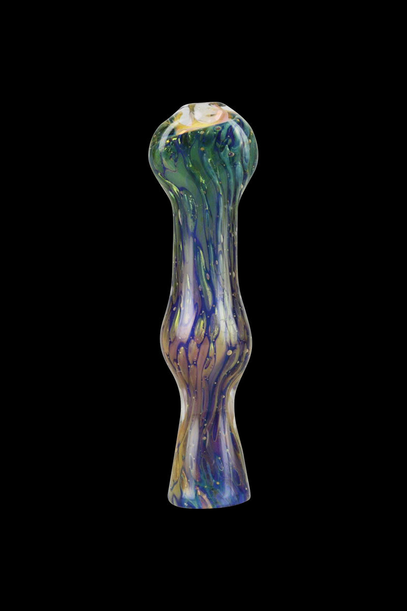 Stunning Double Glass Fumed Chillum Pipe - A Must-Have!