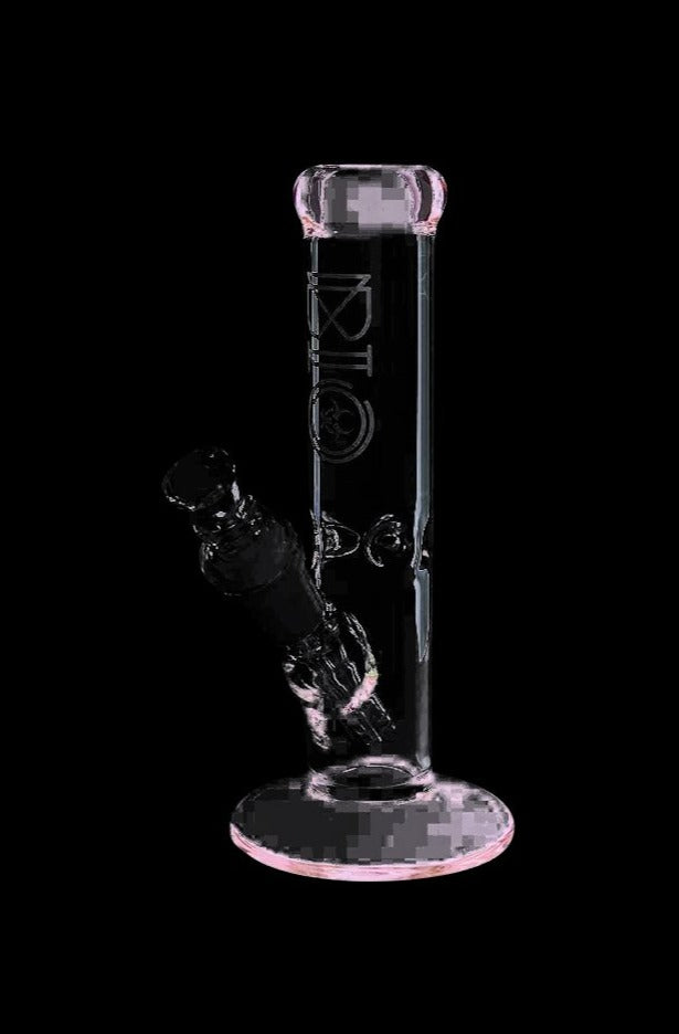 Bio Hazard Glass Straight Ice Bong with Stunning Color Accents