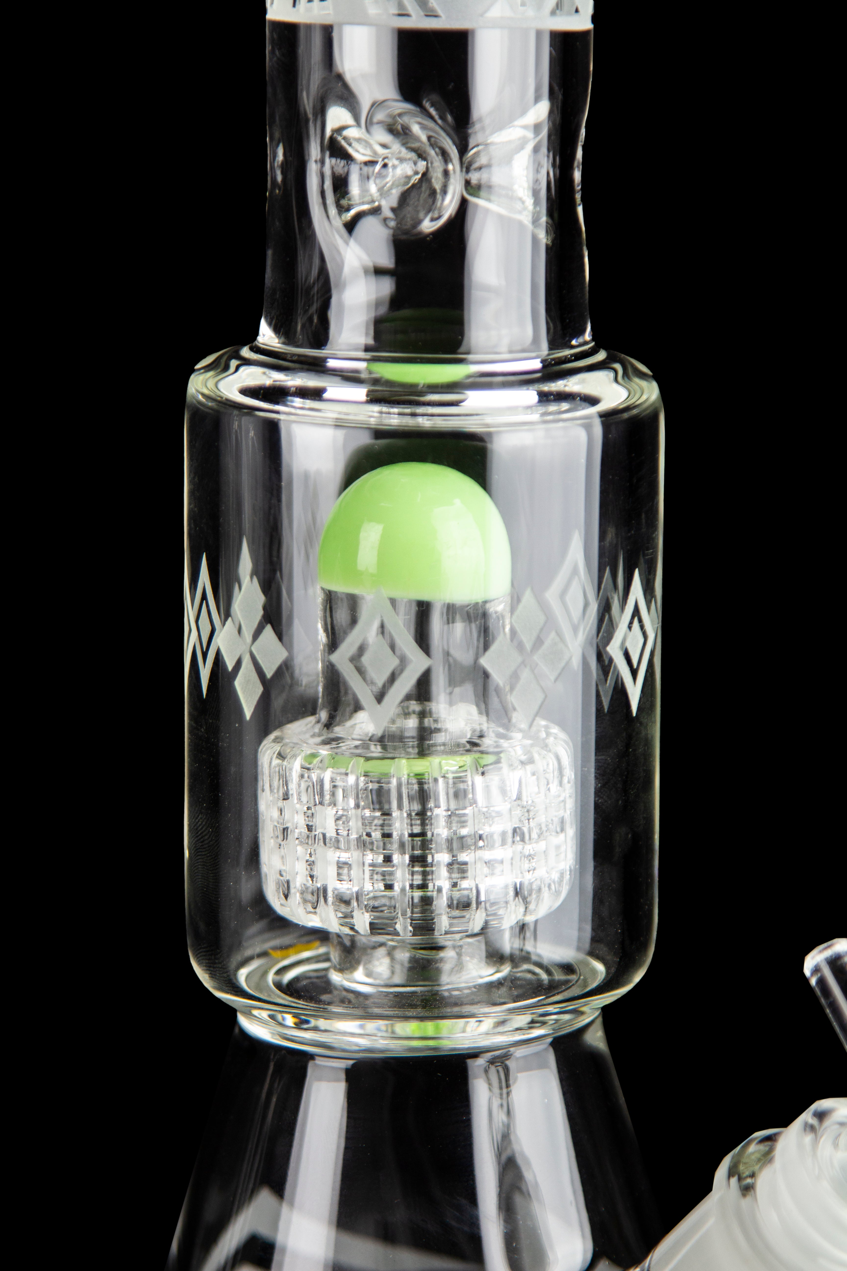 Foyo's Stunning Sandblasted Matrix Perc Beaker Bong
