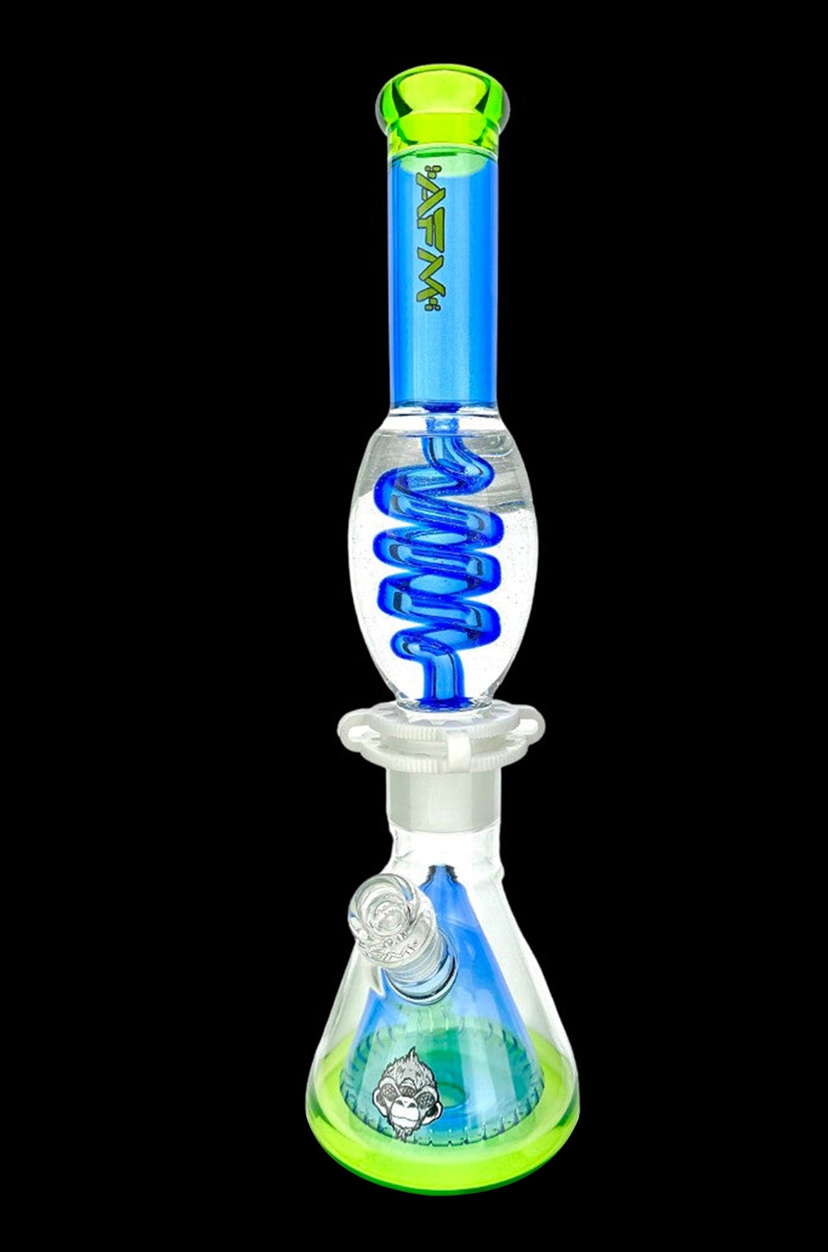 AFM Glass 16-Inch UFO Pyramid Freezable Coil Beaker Bong - A Stunning Smoking Companion