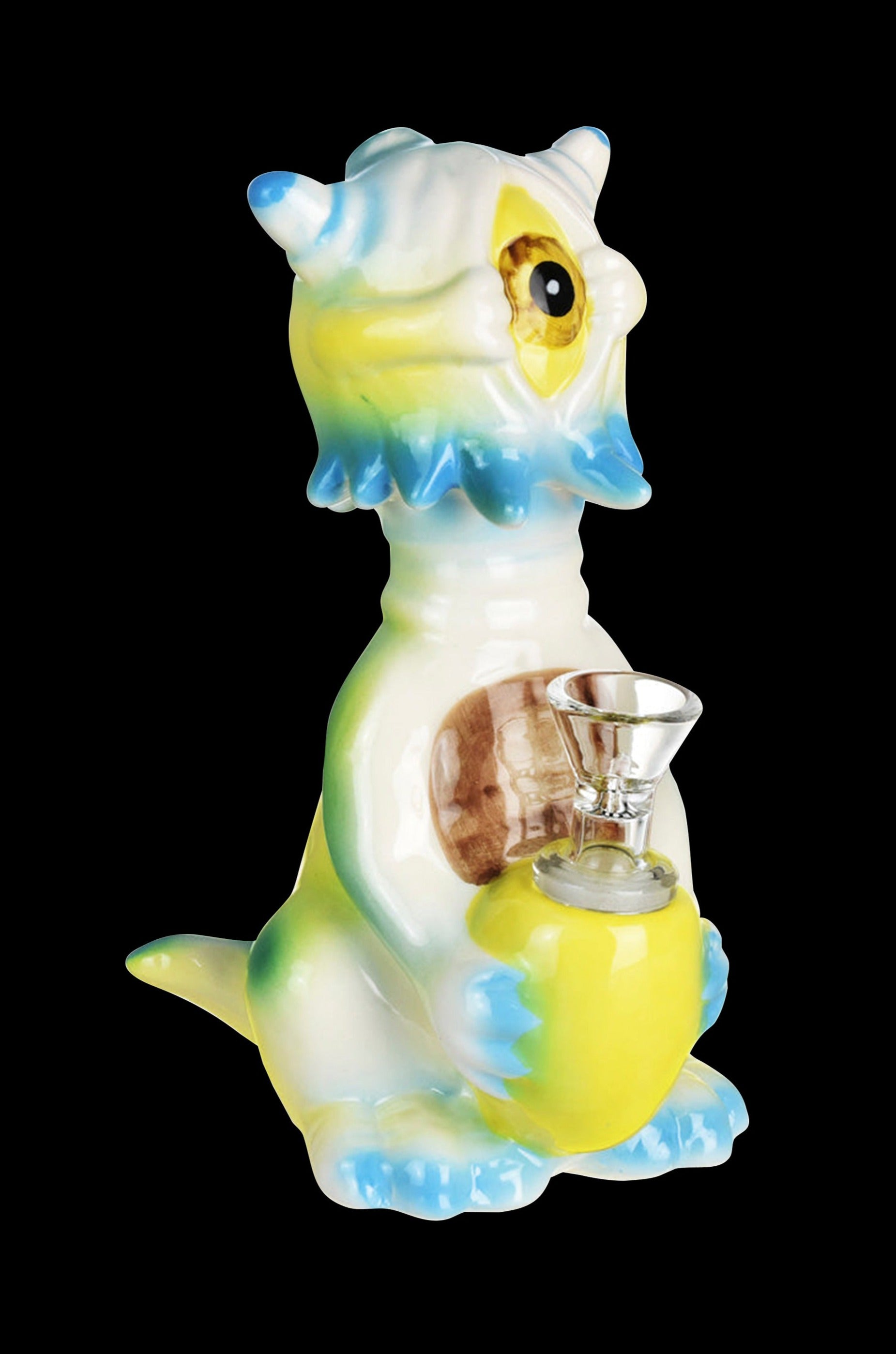 Whimsical Curious Cyclops Dragon Ceramic Smoking Pipe