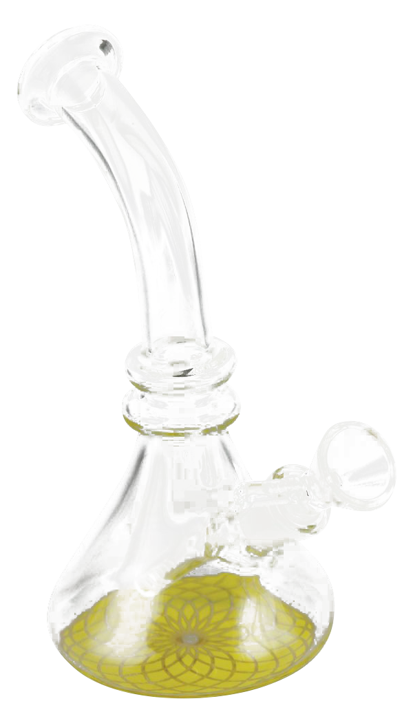 Stunning Flower of Life Mini Beaker Water Bong