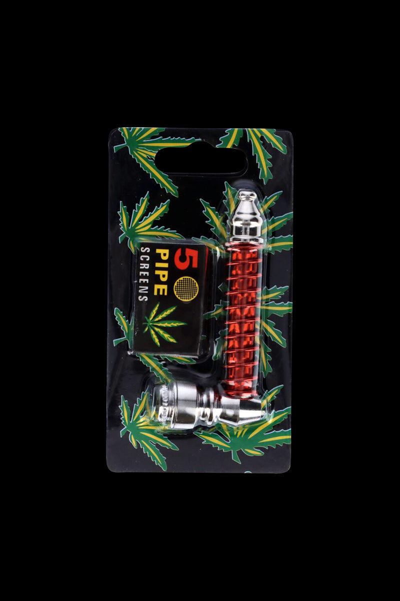 Indestructible Colored Spiral Metal Hand Pipe