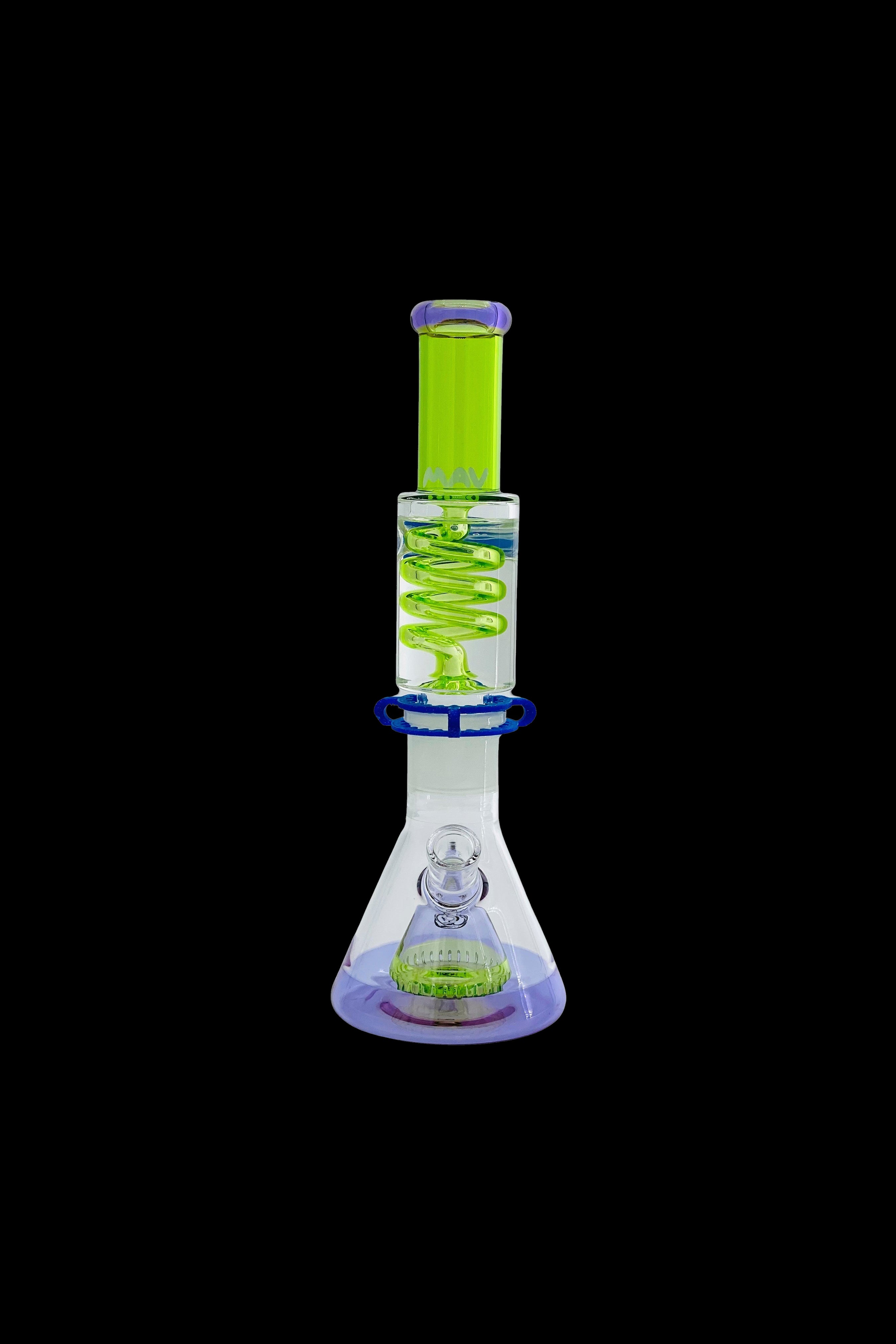 MAV Glass Slitted Pyramid Beaker Freezable Coil System - Premium Smoking Experience